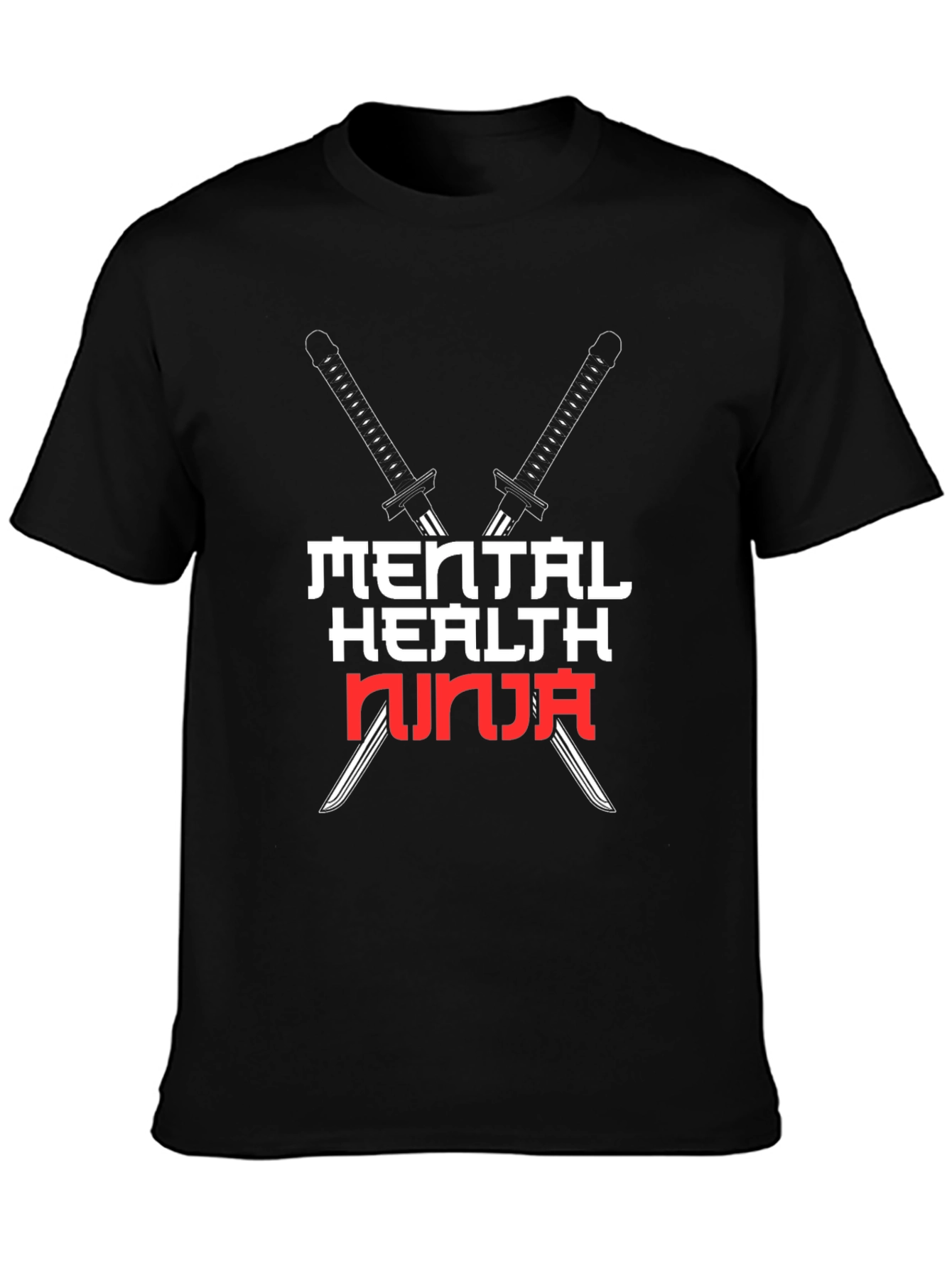 Mental Health Ninja Black Graphic Tee