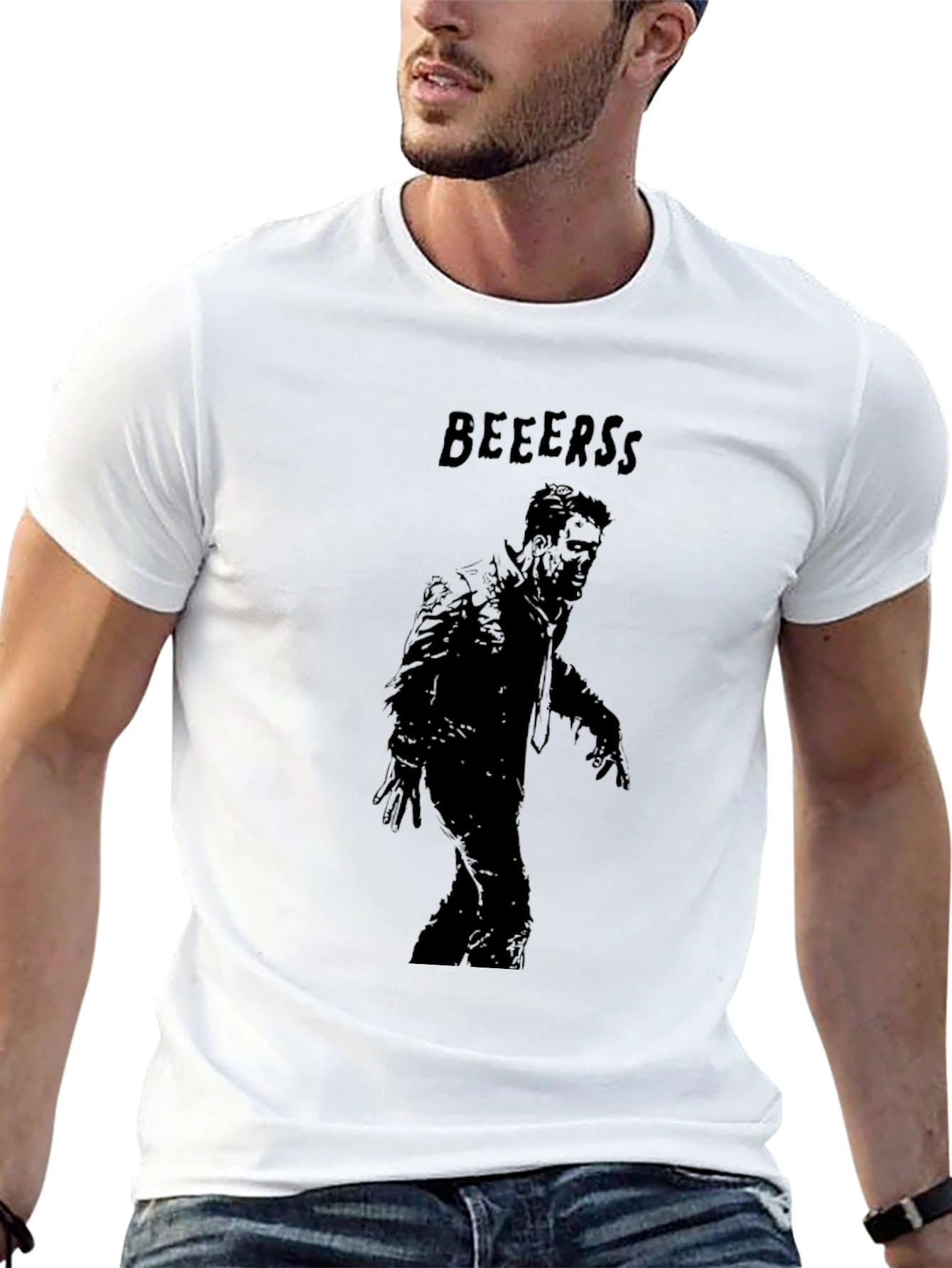 Zombie Beer Lovers Graphic T-Shirt