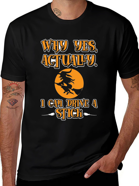 Witch Ride Halloween T-Shirt - I Can Drive A Stick Tee