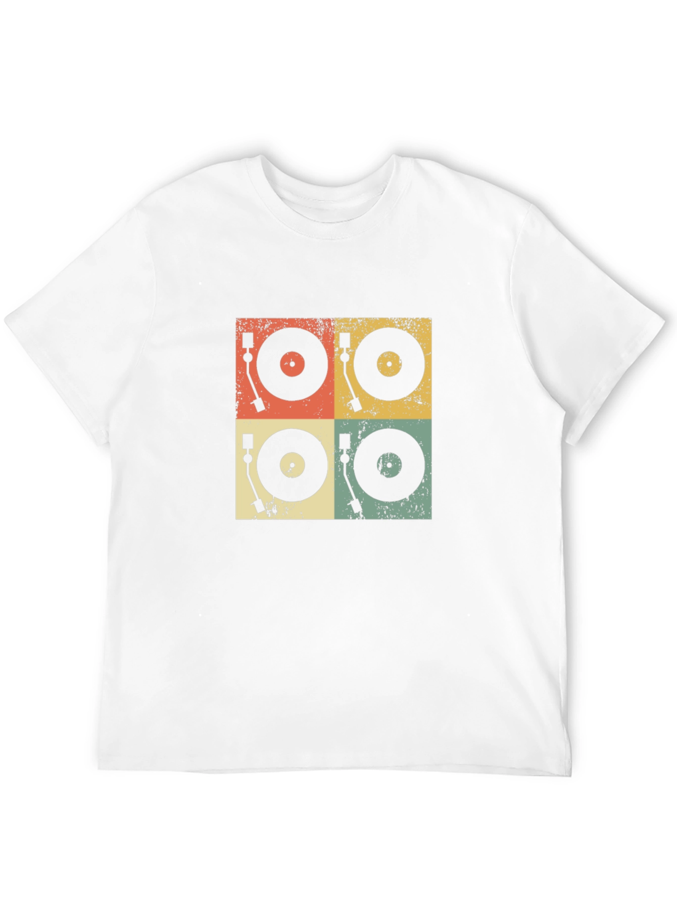 Retro Turntable Graphic Tee - Black