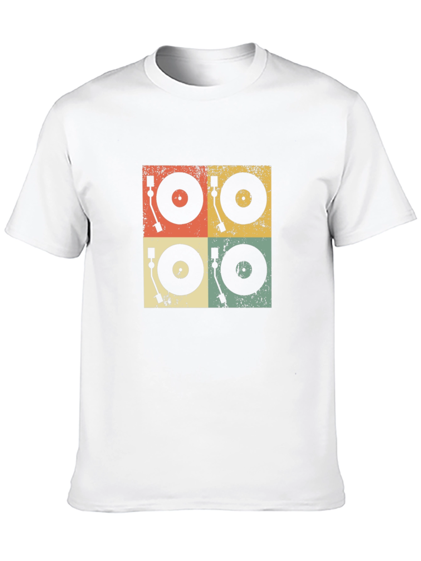 Retro Turntable Graphic Tee - Black
