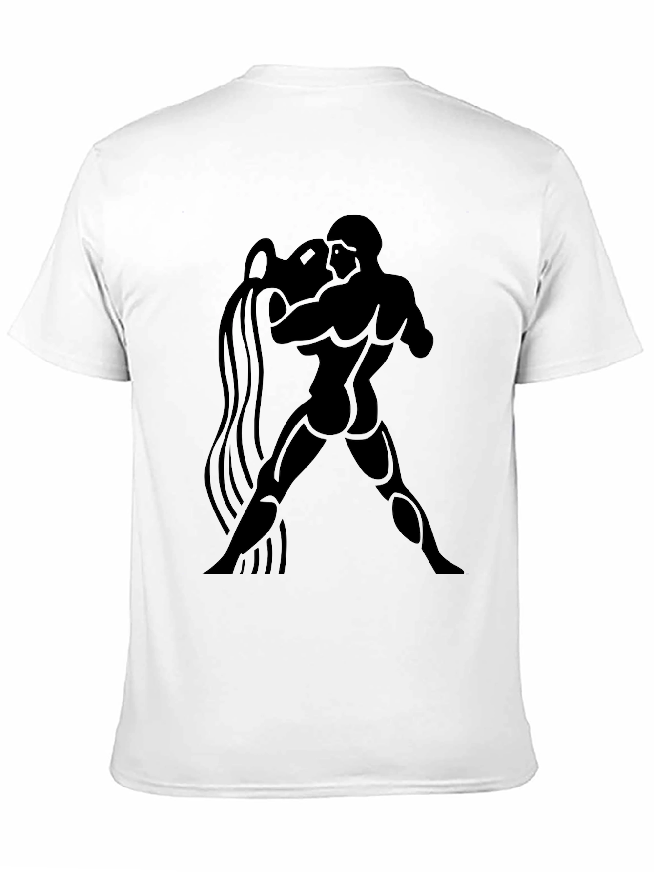 Aquarius Zodiac Graphic Black T-Shirt
