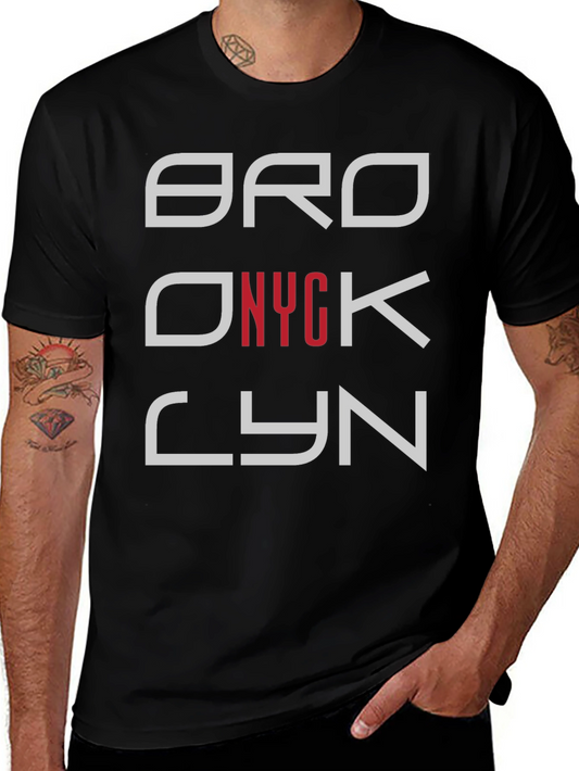 Brooklyn NYC Graphic Tee - Stylish Mens Black T-Shirt