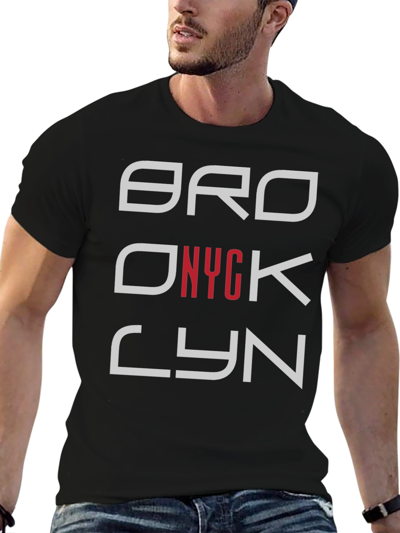 Brooklyn NYC Graphic Tee - Stylish Mens Black T-Shirt