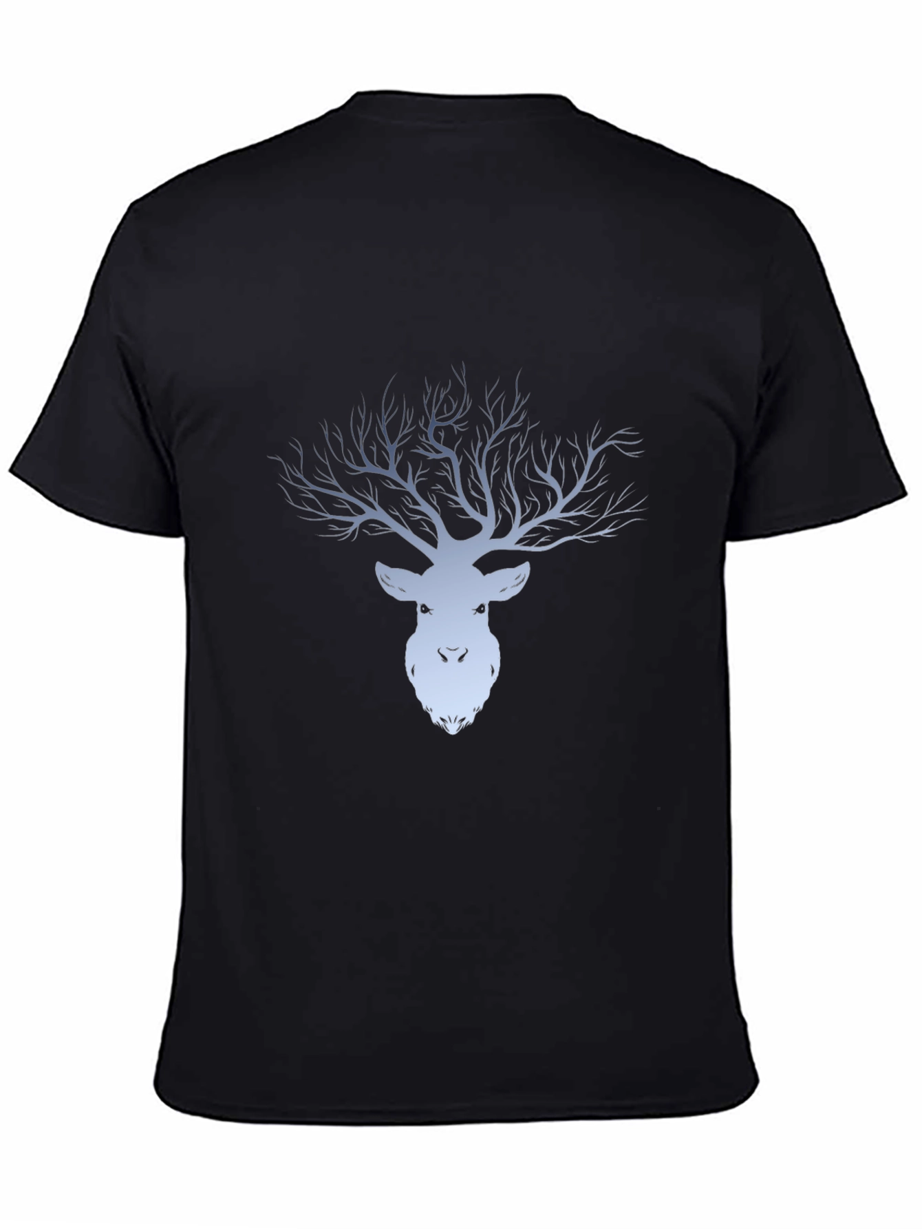 Mens Black Deer Tree Graphic Tee