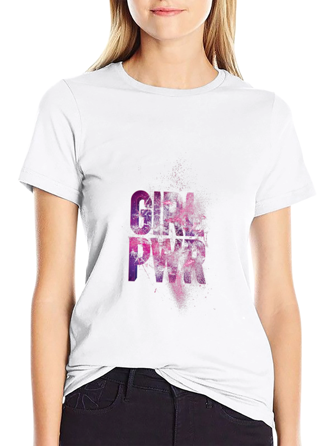 Girl Pwr Graphic Black T-Shirt