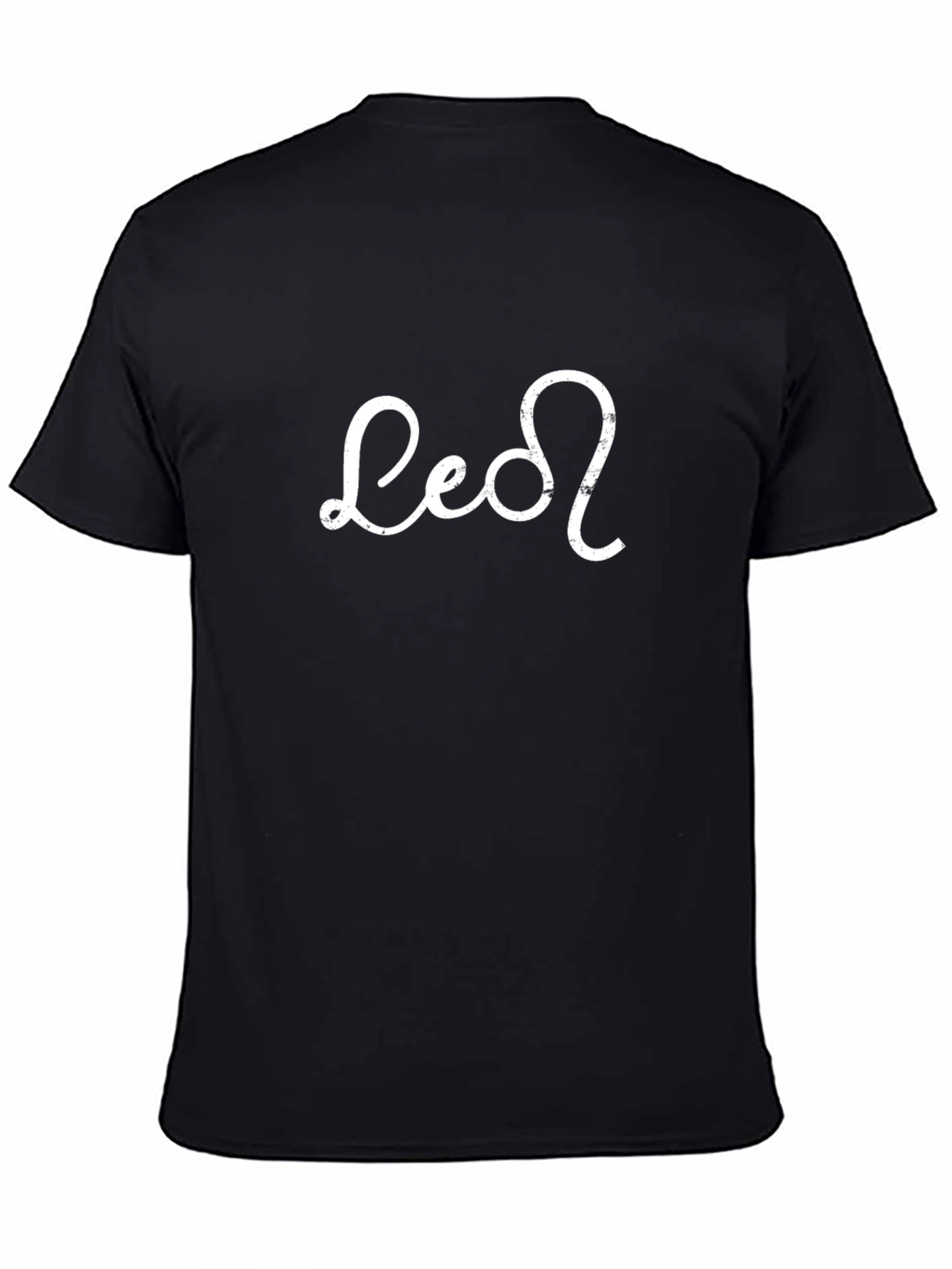 Leo Zodiac Sign Graphic T-Shirt - Black