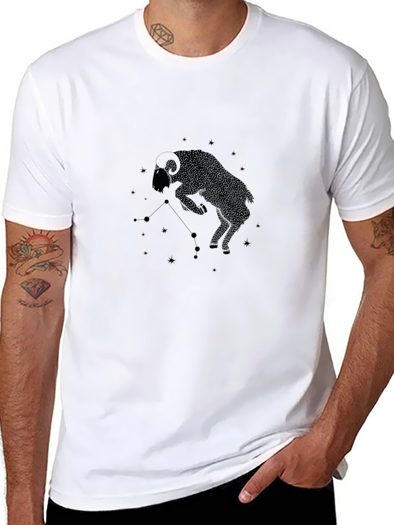 Aries Zodiac Graphic T-Shirt - Stylish Astrology Tee