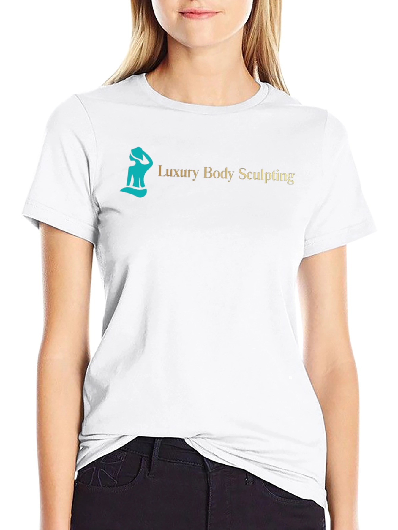 Luxury Body Sculpting Black Graphic Tee