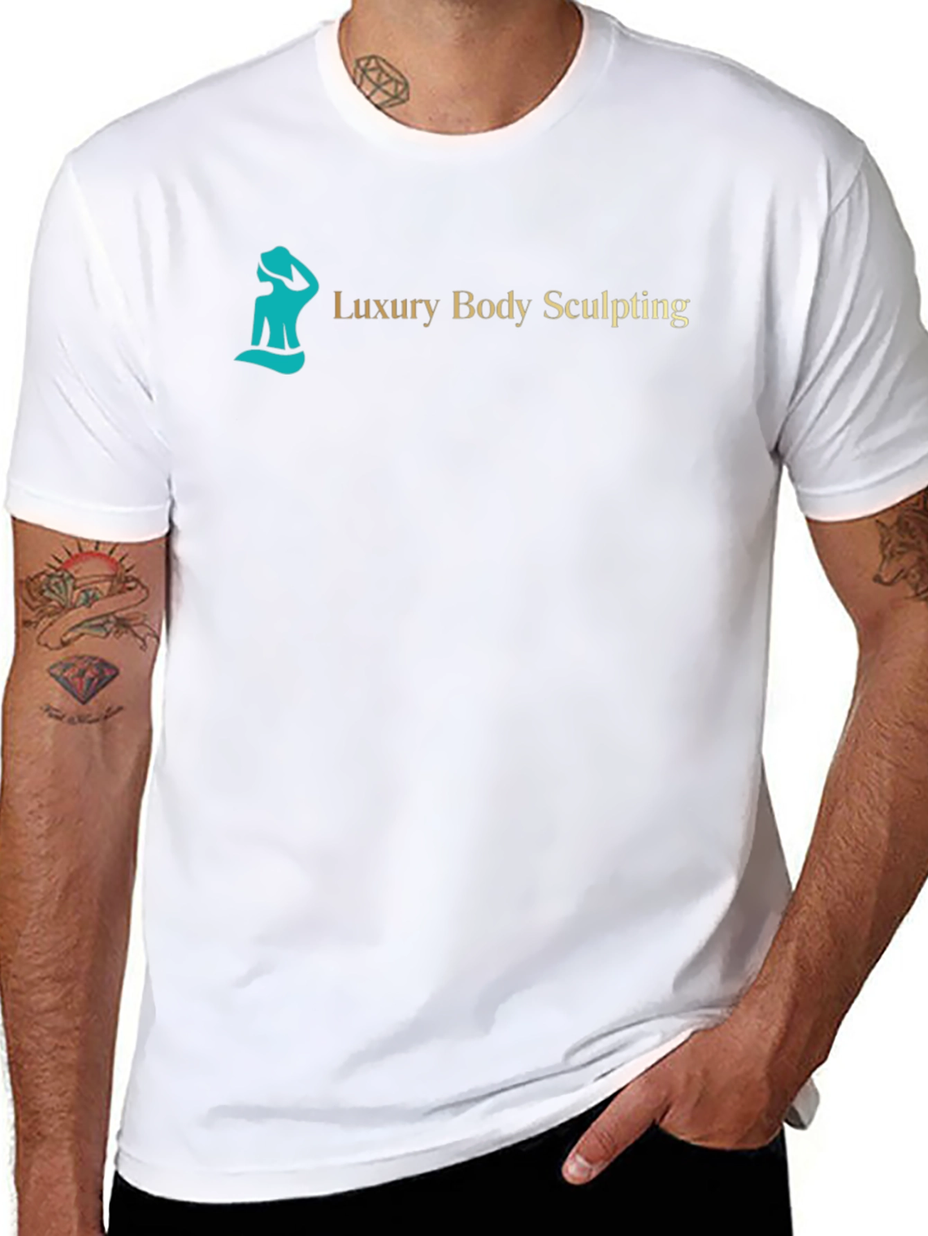Luxury Body Sculpting Black Graphic Tee