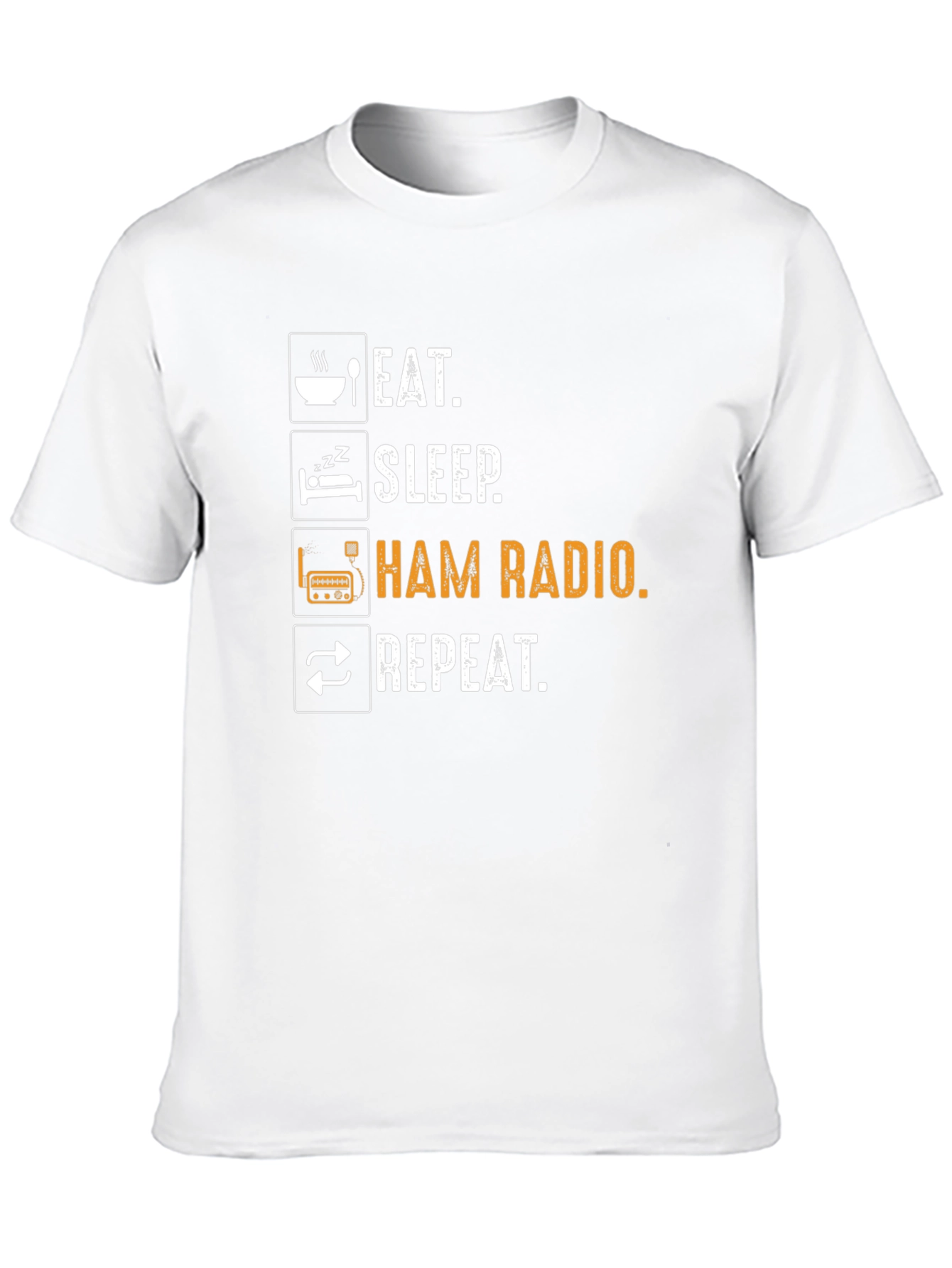 Eat Sleep Ham Radio Repeat T-Shirt - Black