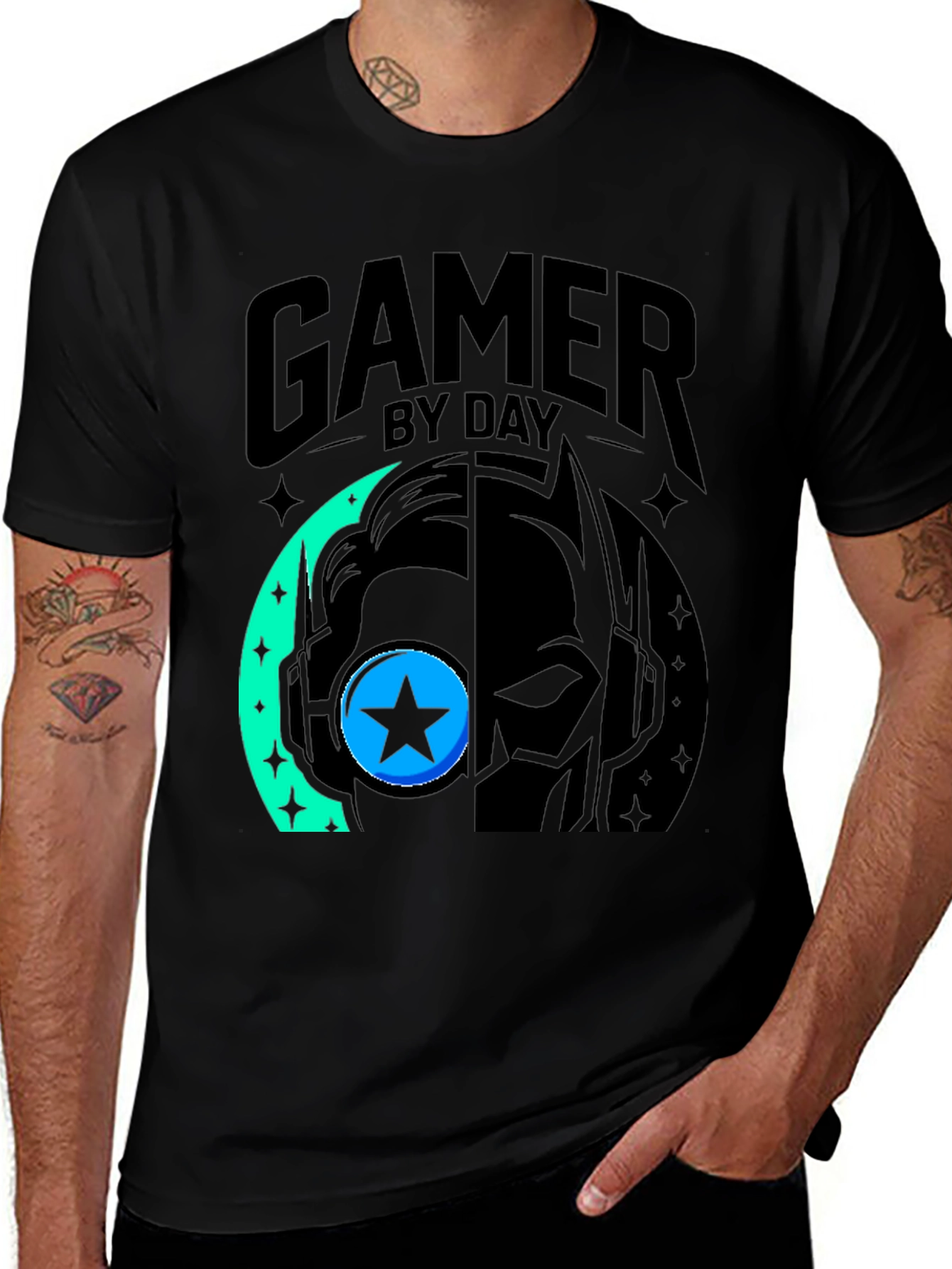 Gamer By Day T-Shirt - Black
