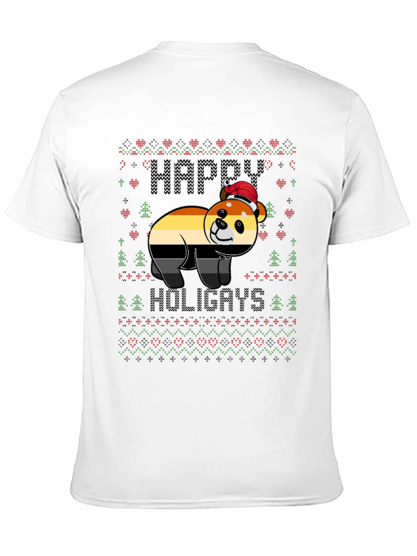 Happy Holigays Bear Pride Ugly Christmas T-Shirt