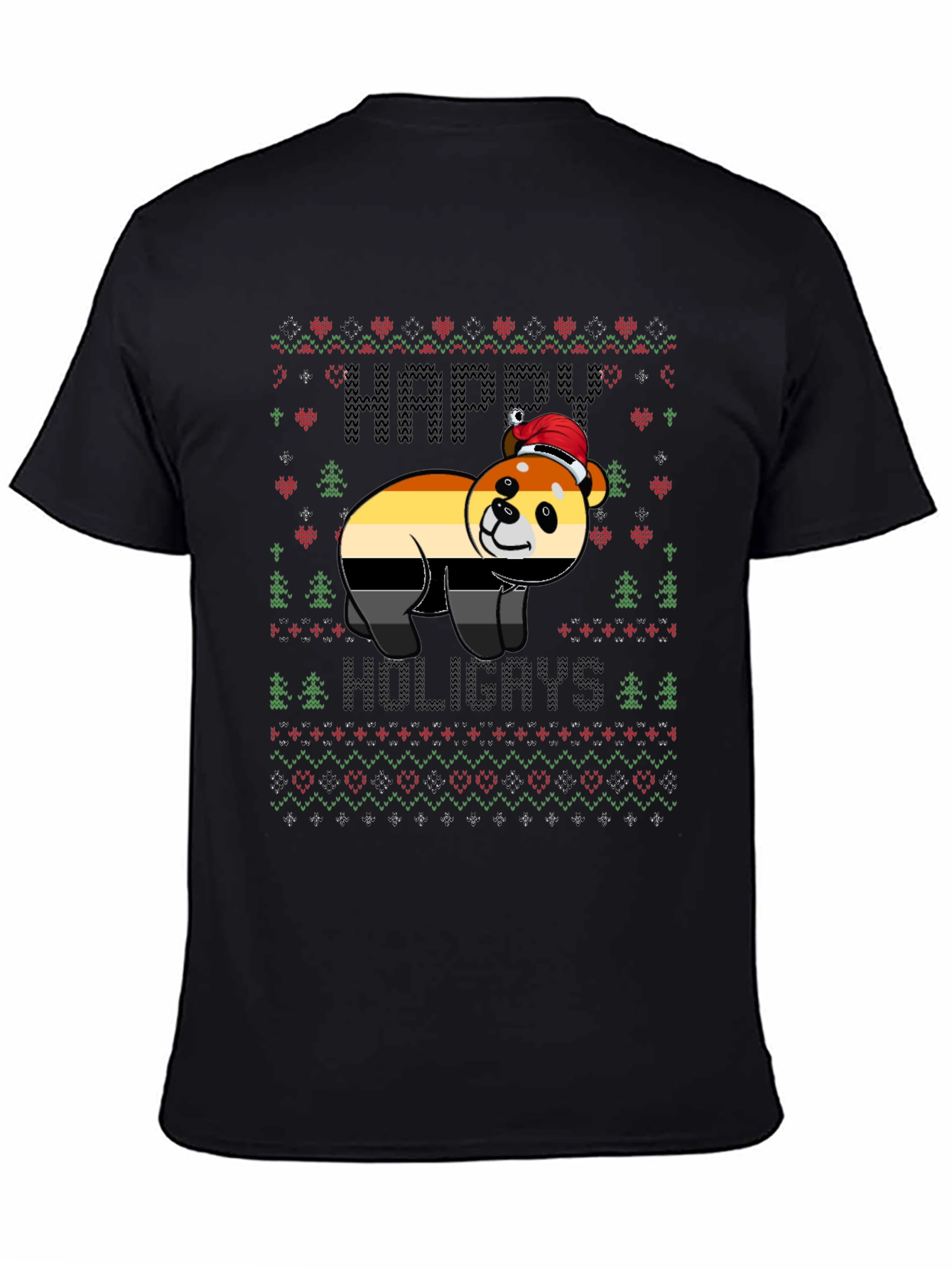 Happy Holigays Bear Pride Ugly Christmas T-Shirt