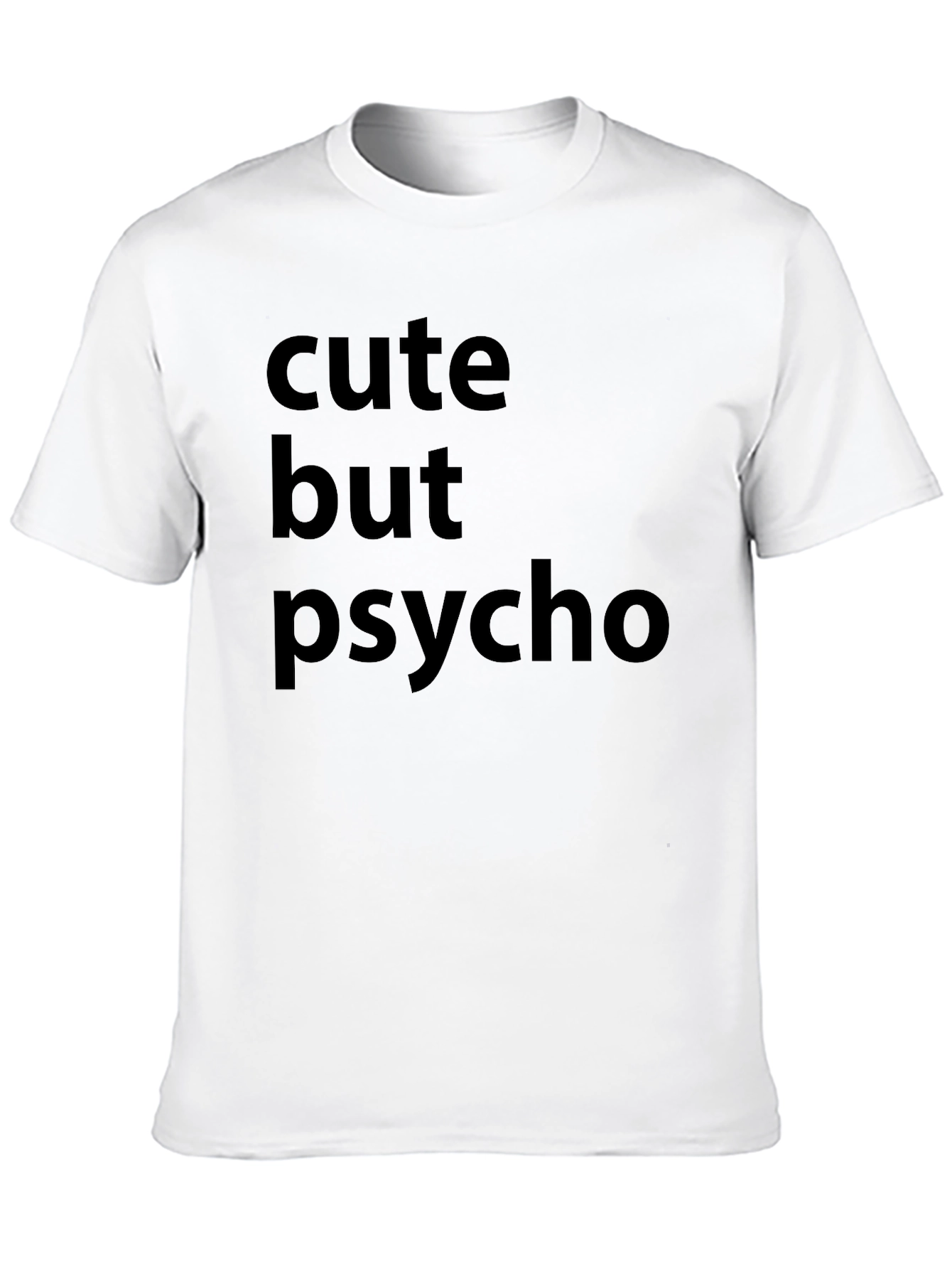 Cute But Psycho Black Graphic T-Shirt