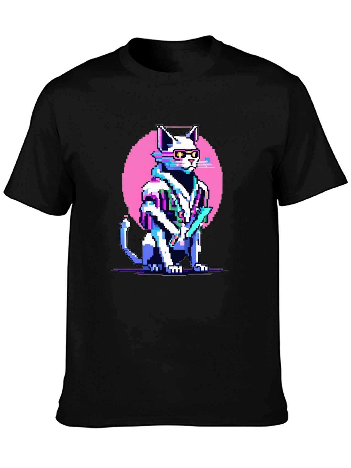 Pixel Cat Retro T-Shirt