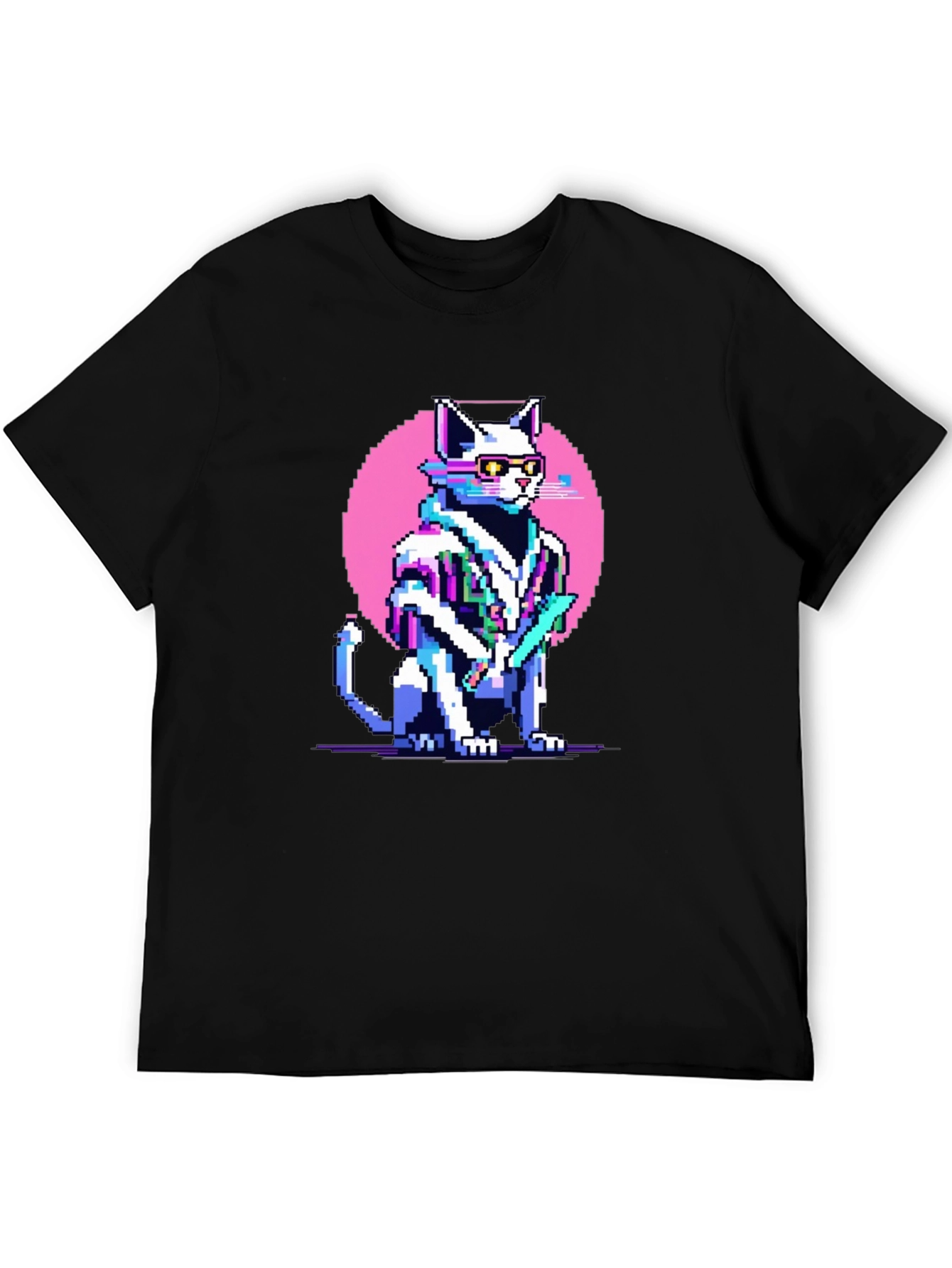 Pixel Cat Retro T-Shirt