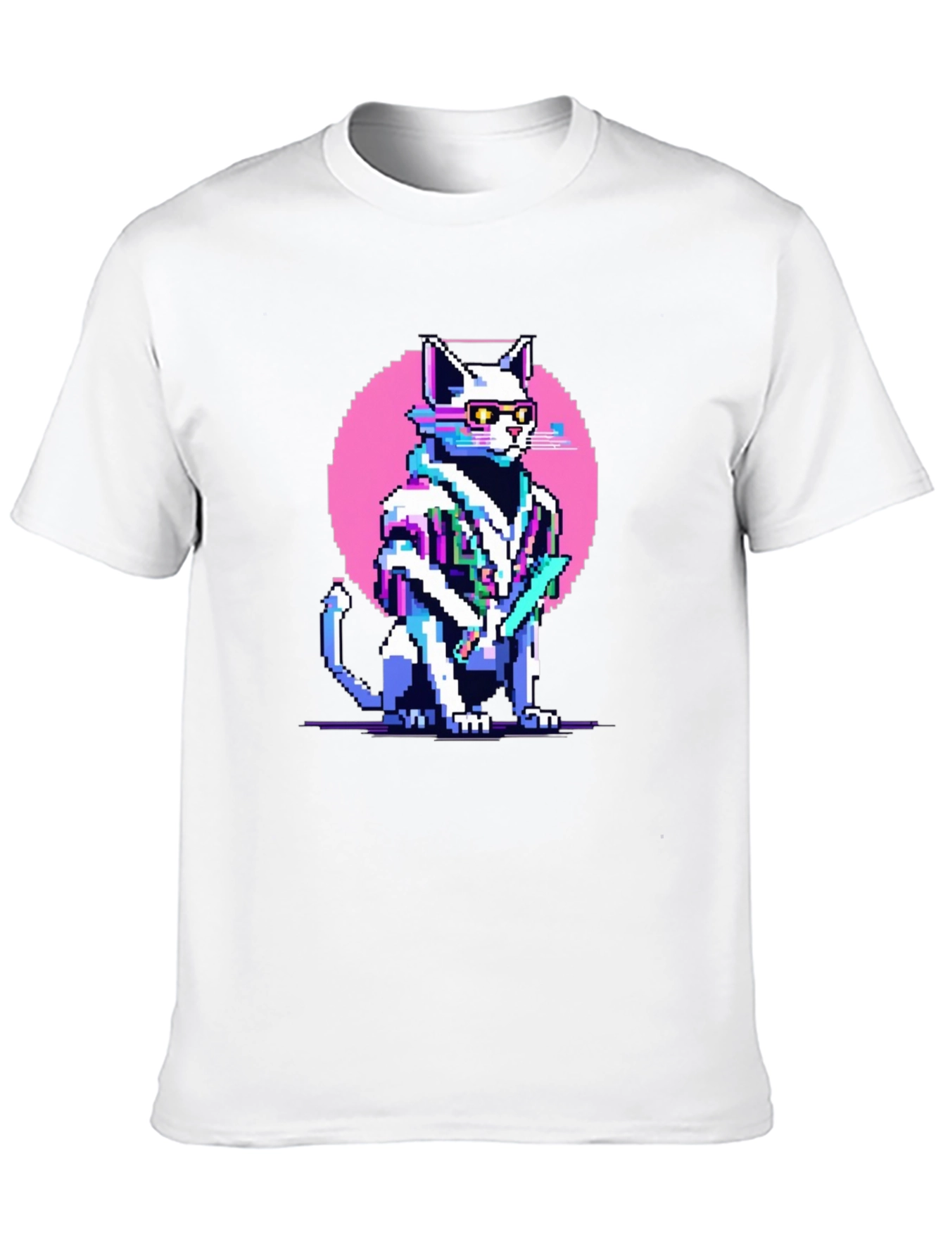Pixel Cat Retro T-Shirt