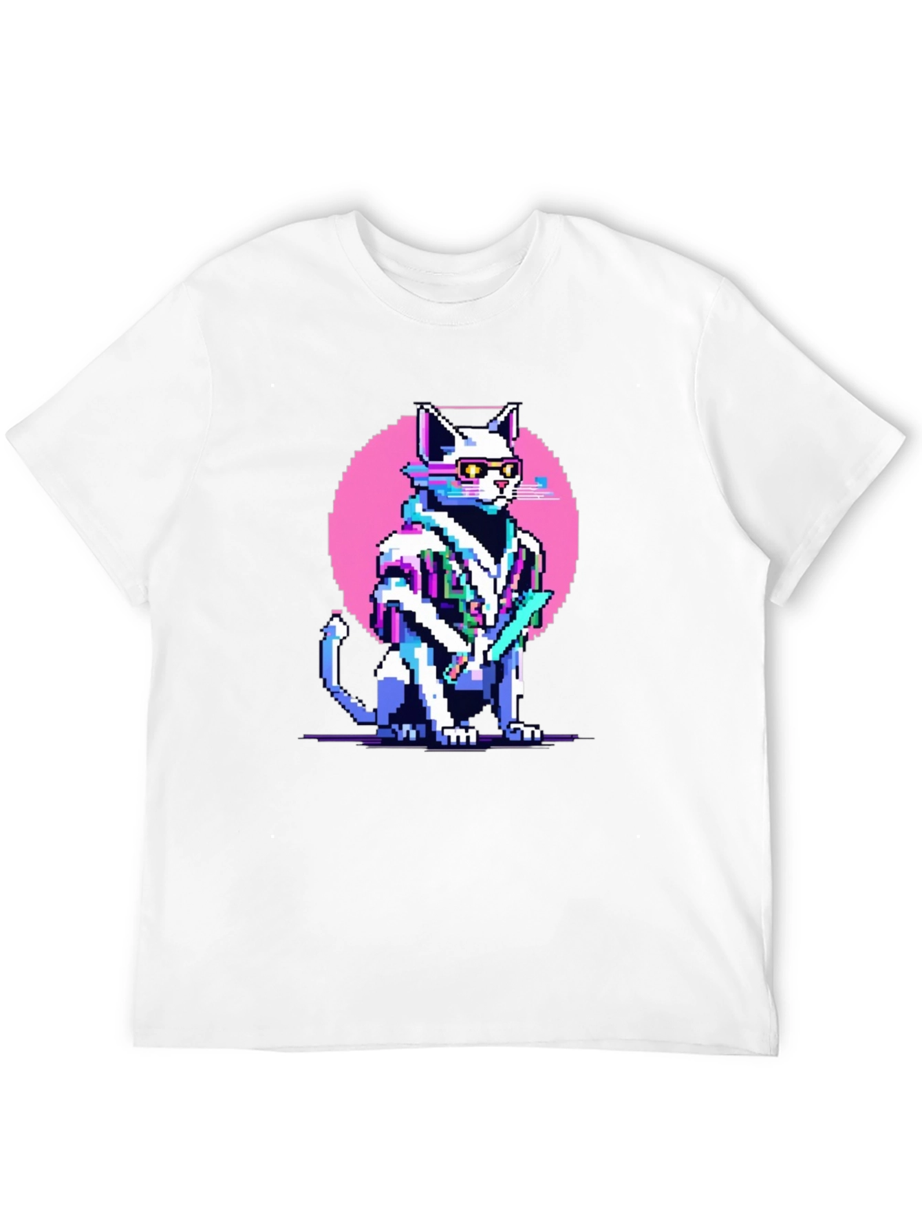 Pixel Cat Retro T-Shirt