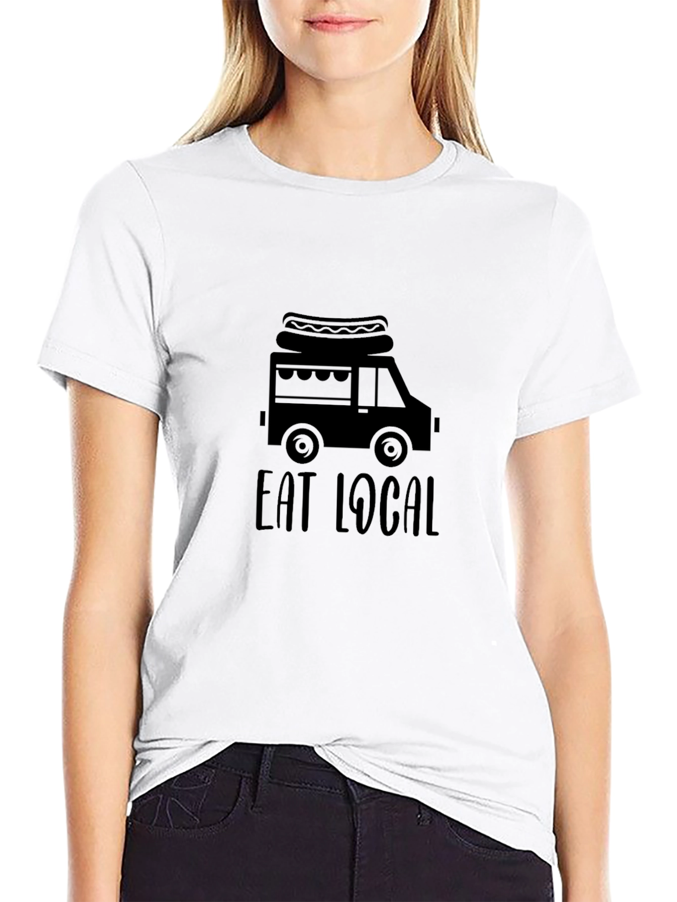 Eat Local Food Truck Graphic T-Shirt