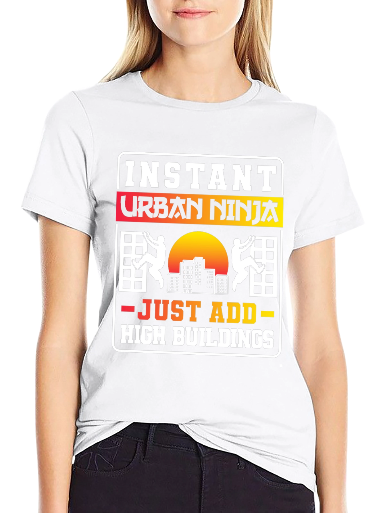 Instant Urban Ninja T-Shirt: Add High Buildings!