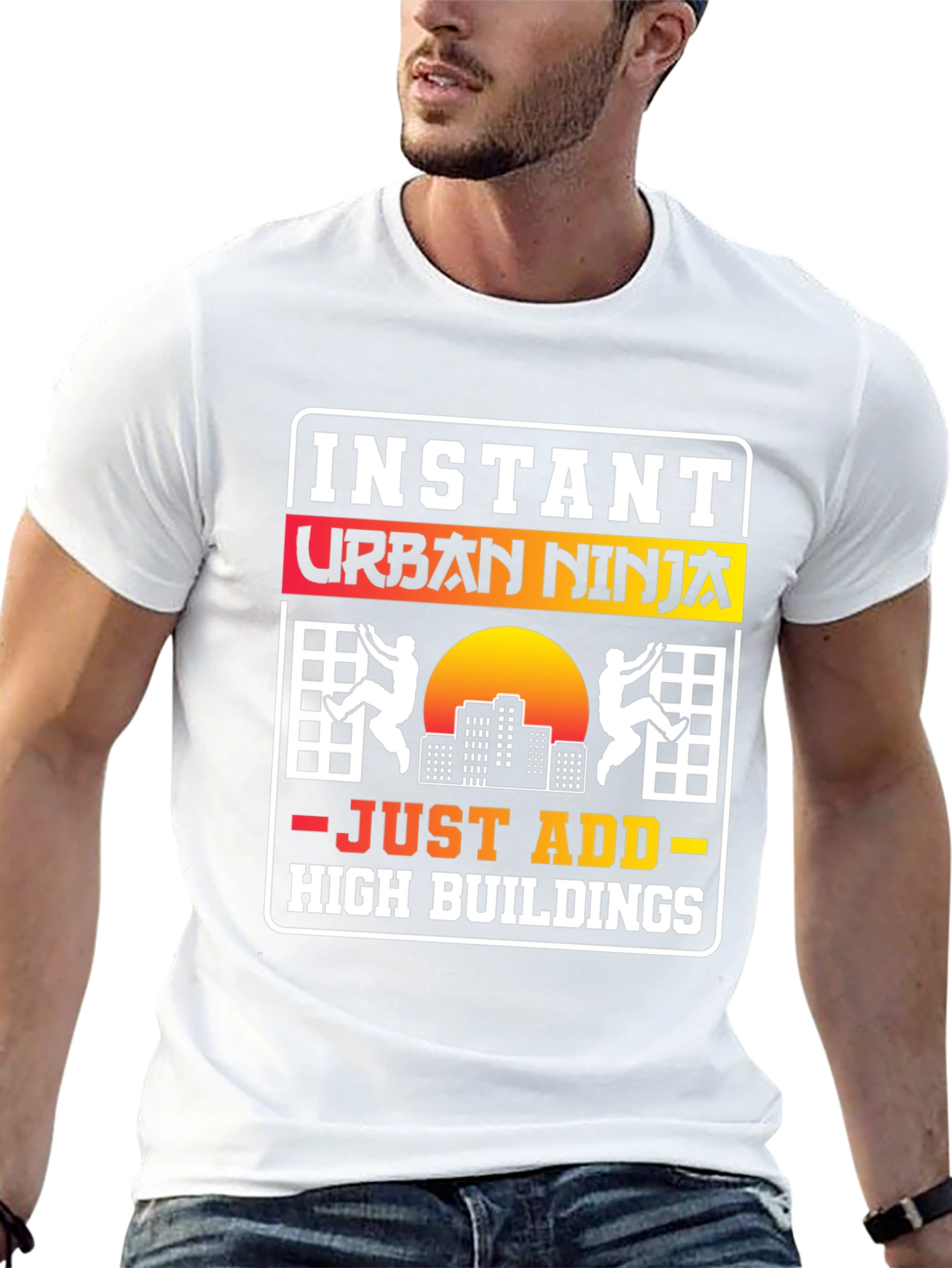 Instant Urban Ninja T-Shirt: Add High Buildings!