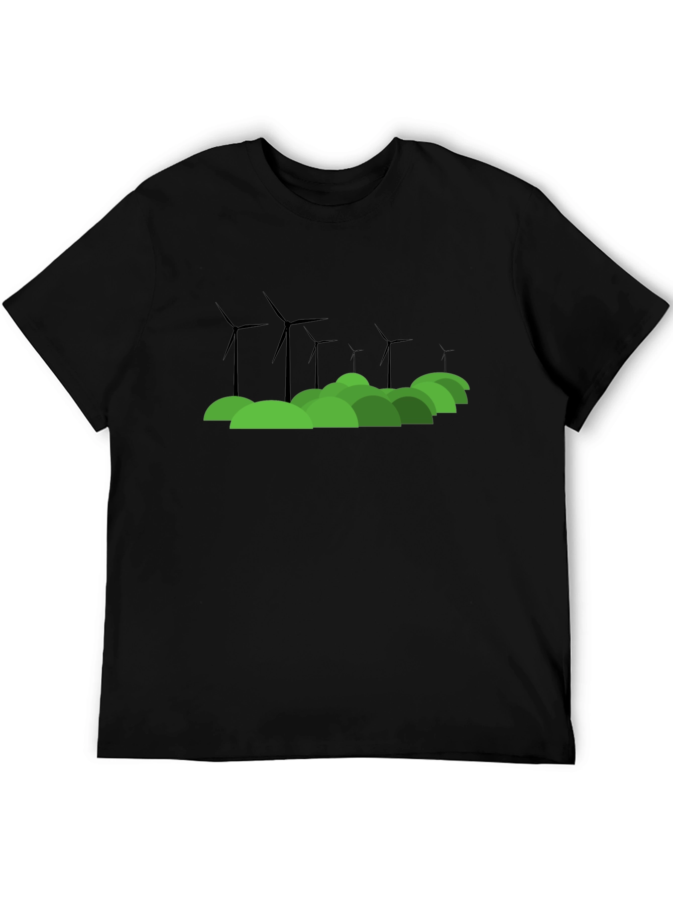Eco Wind Turbine Graphic T-Shirt