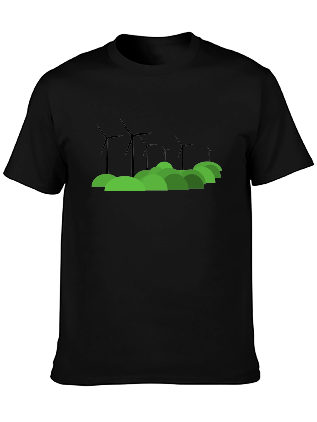 Eco Wind Turbine Graphic T-Shirt