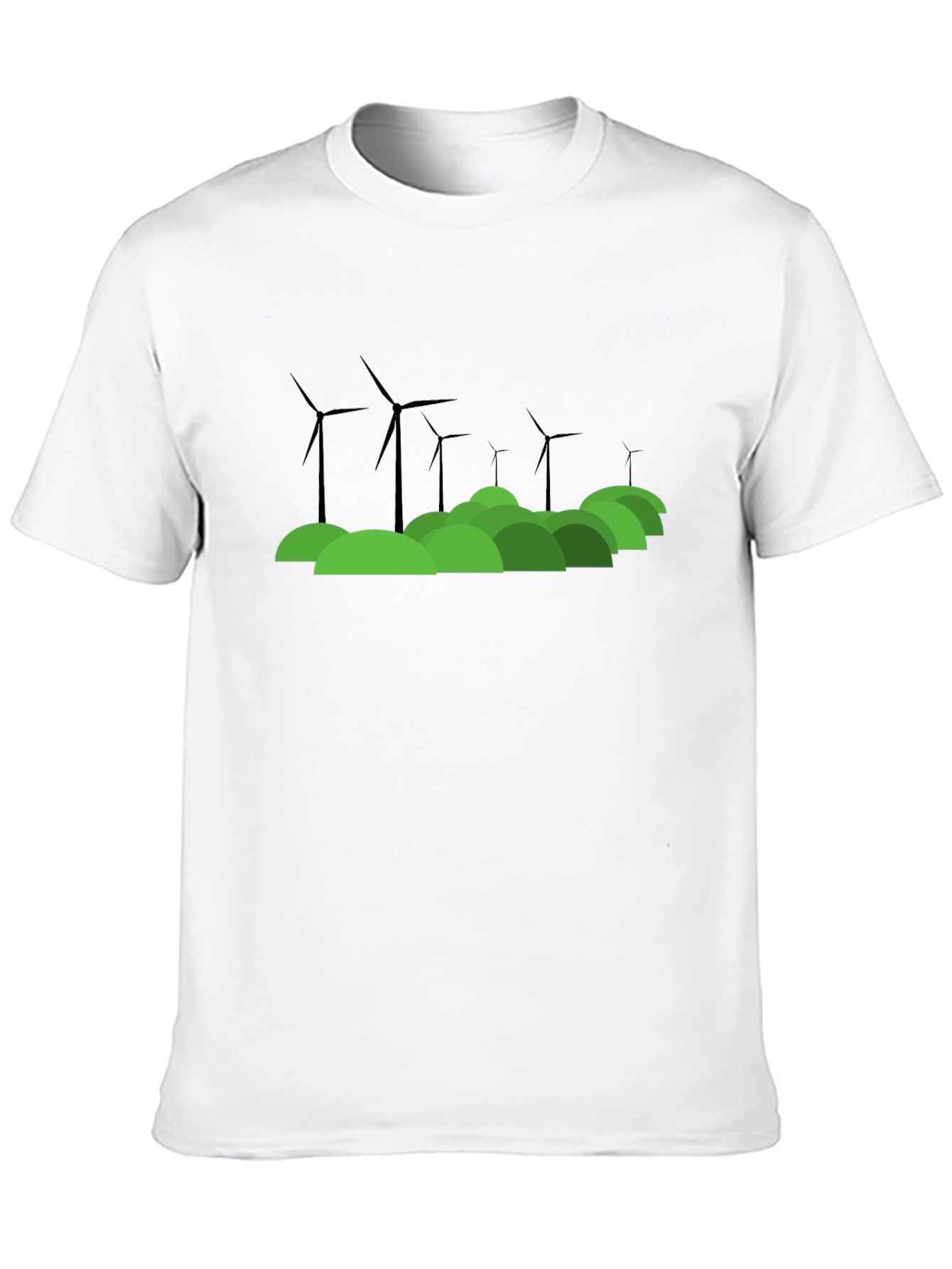 Eco Wind Turbine Graphic T-Shirt