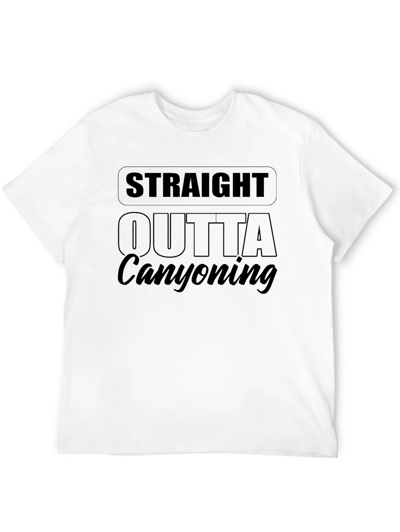 Straight Outta Canyoning Black T-Shirt