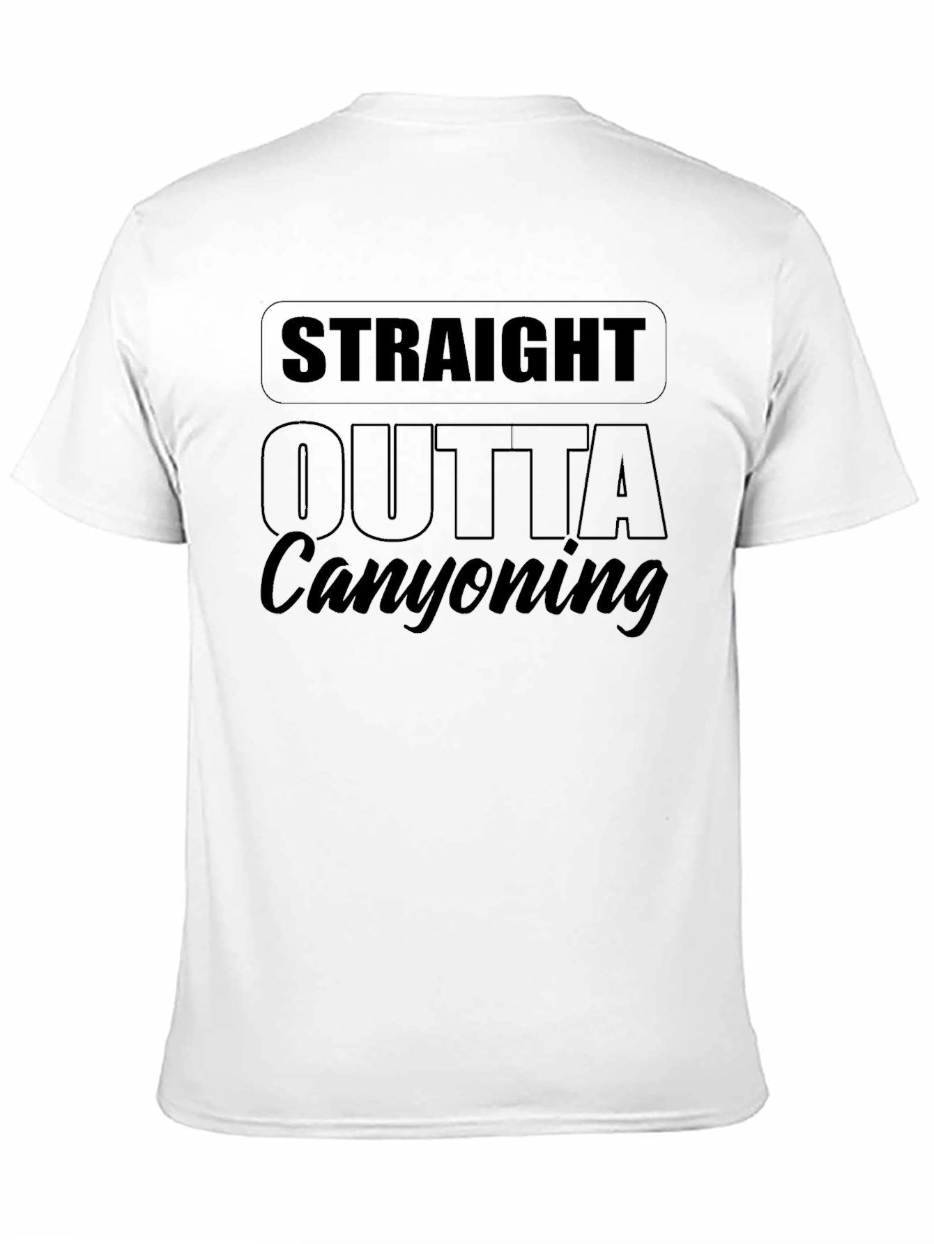 Straight Outta Canyoning Black T-Shirt