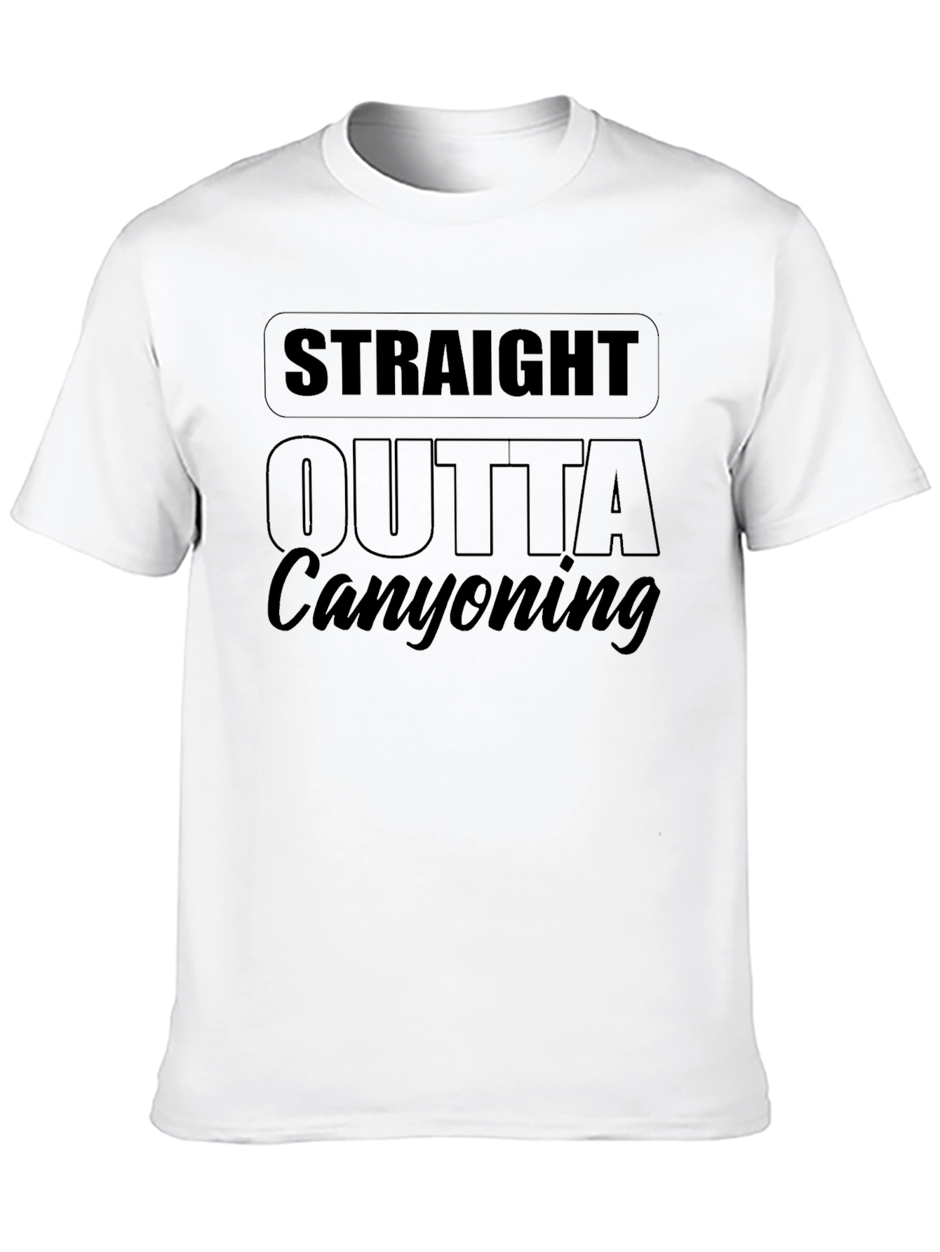 Straight Outta Canyoning Black T-Shirt