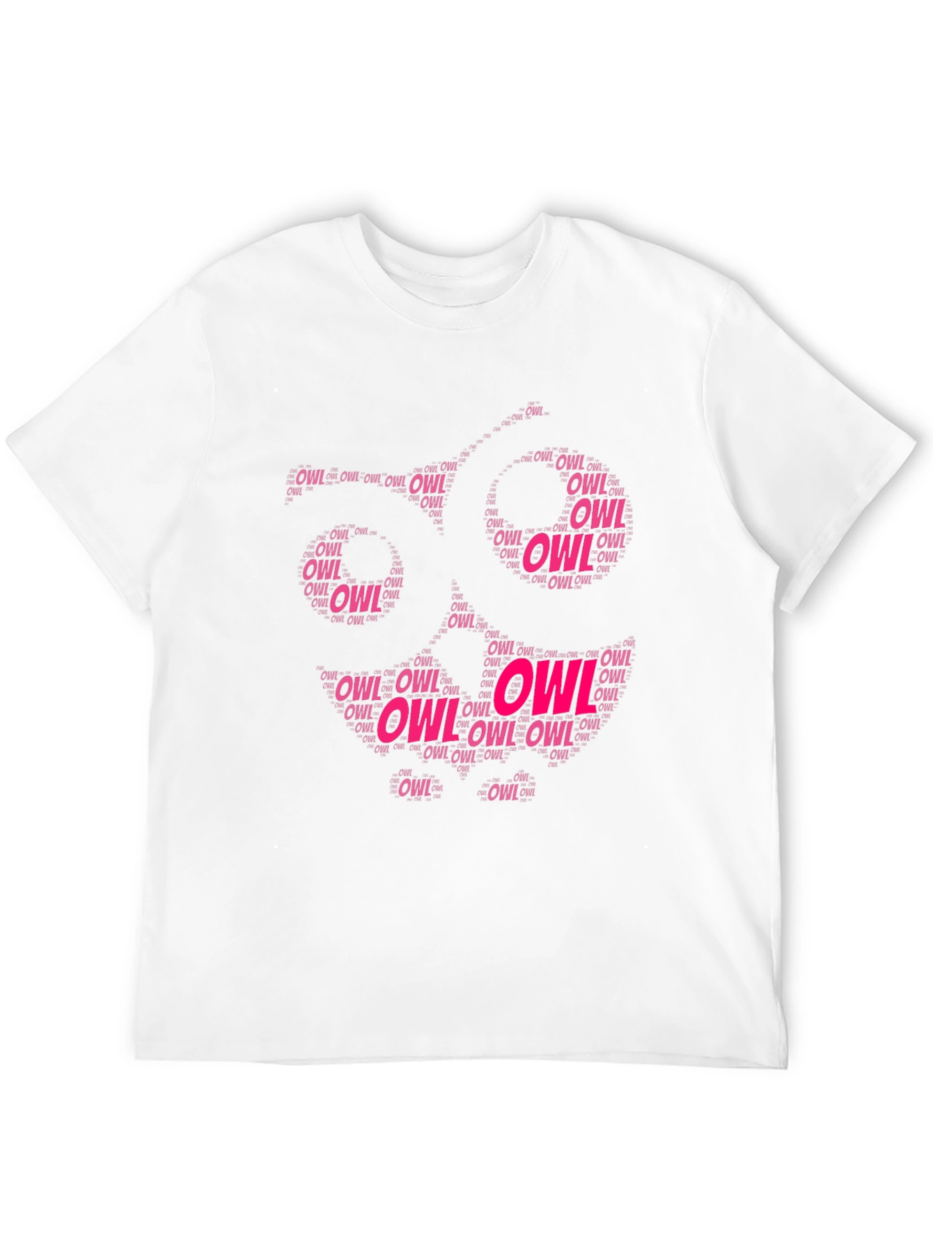 Owl Word Art T-Shirt - Unique Design