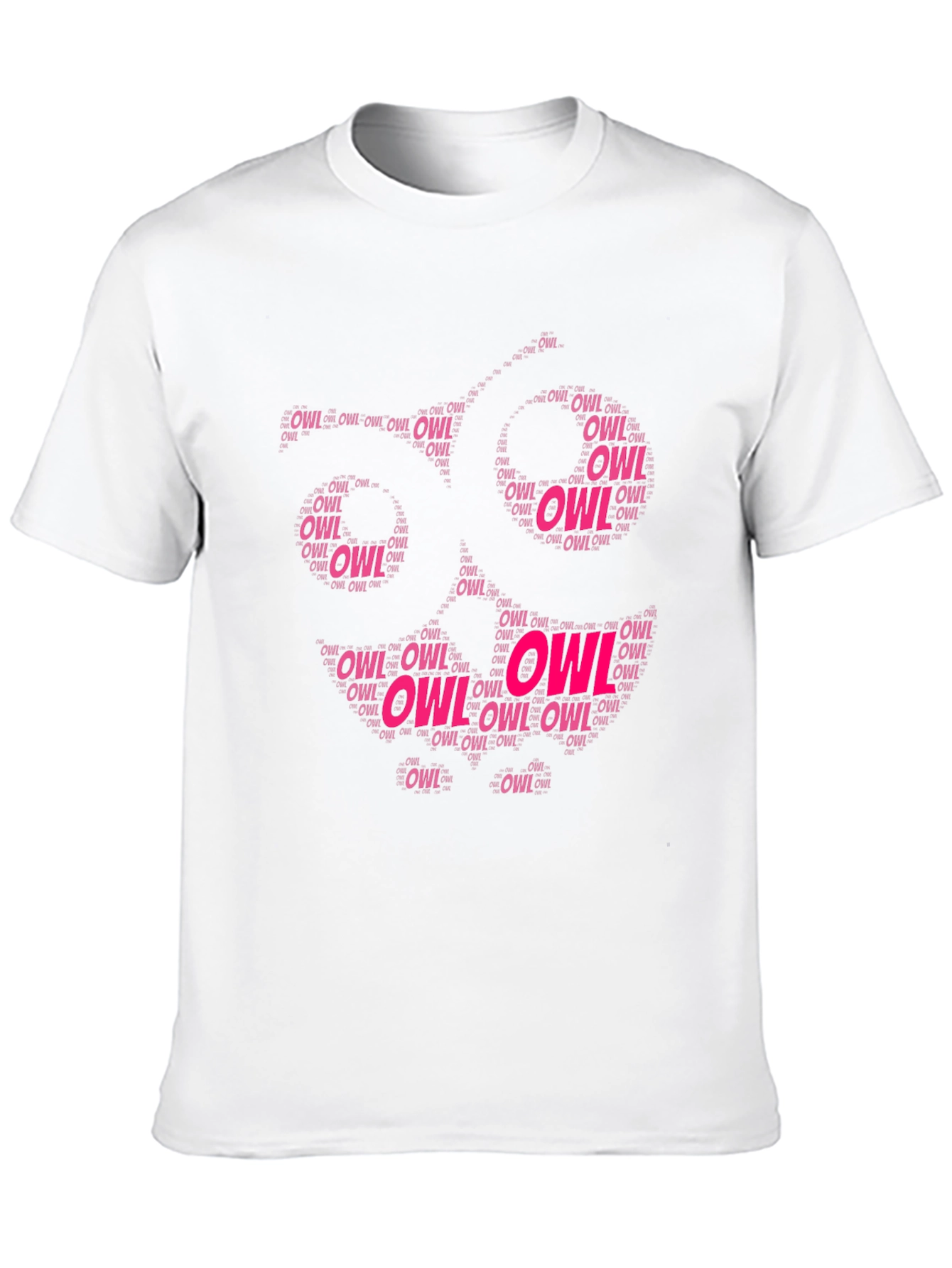 Owl Word Art T-Shirt - Unique Design