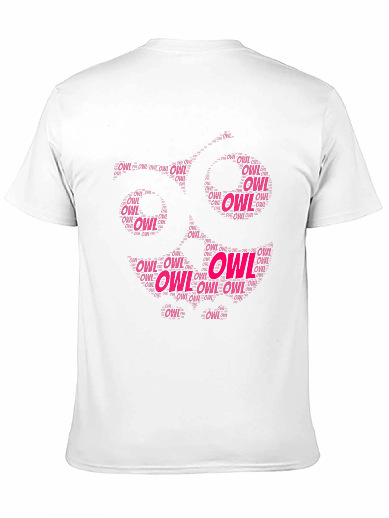 Owl Word Art T-Shirt - Unique Design