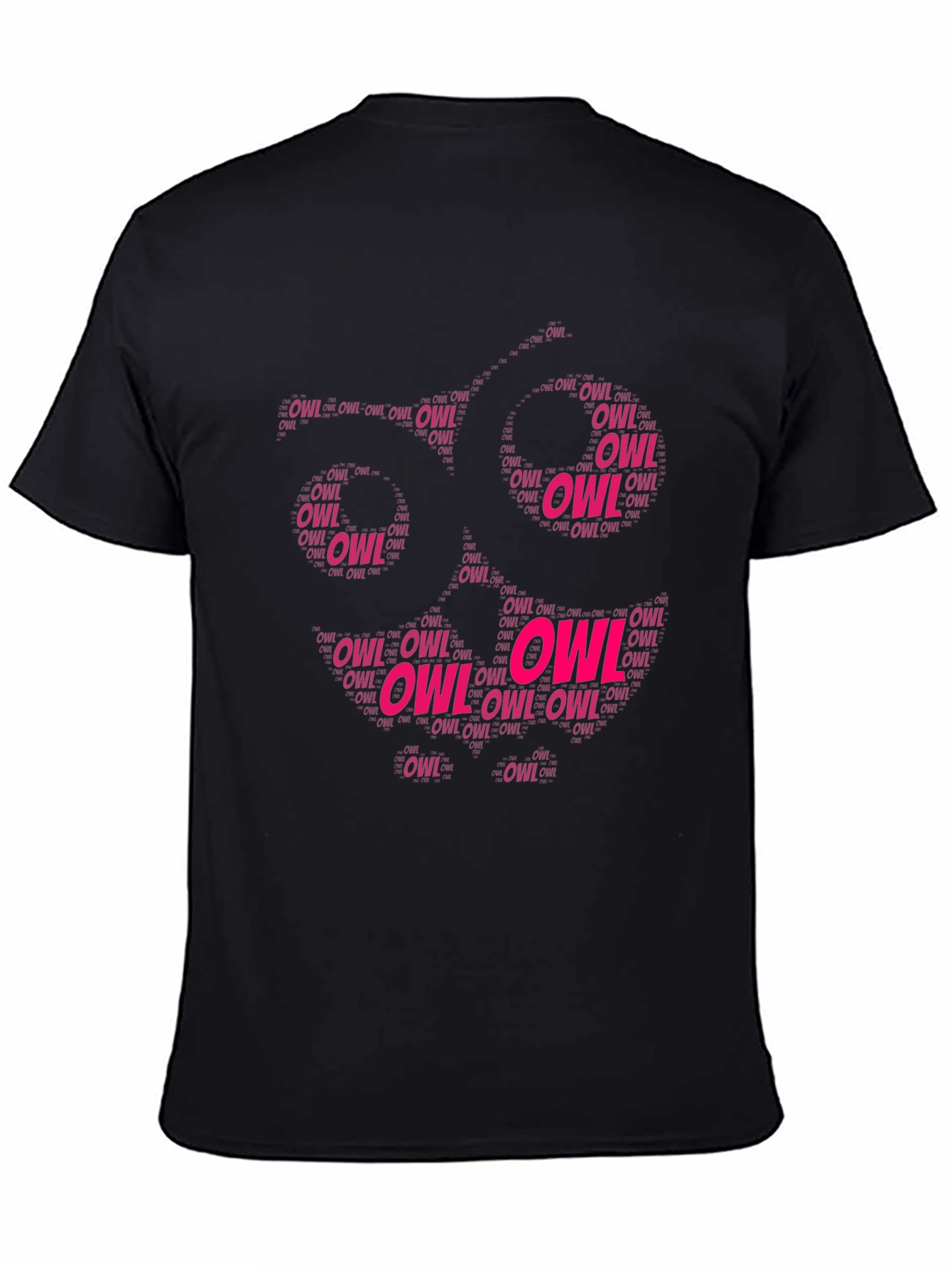 Owl Word Art T-Shirt - Unique Design