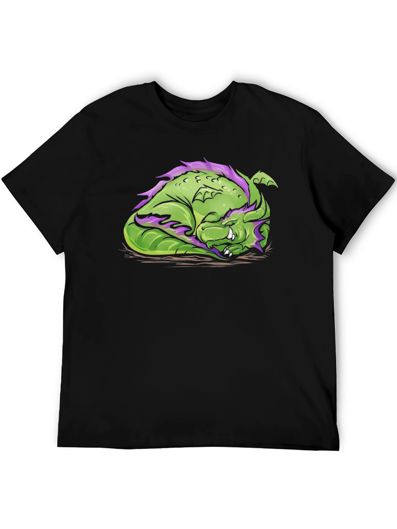 Sleeping Dragon Graphic Tee - Black