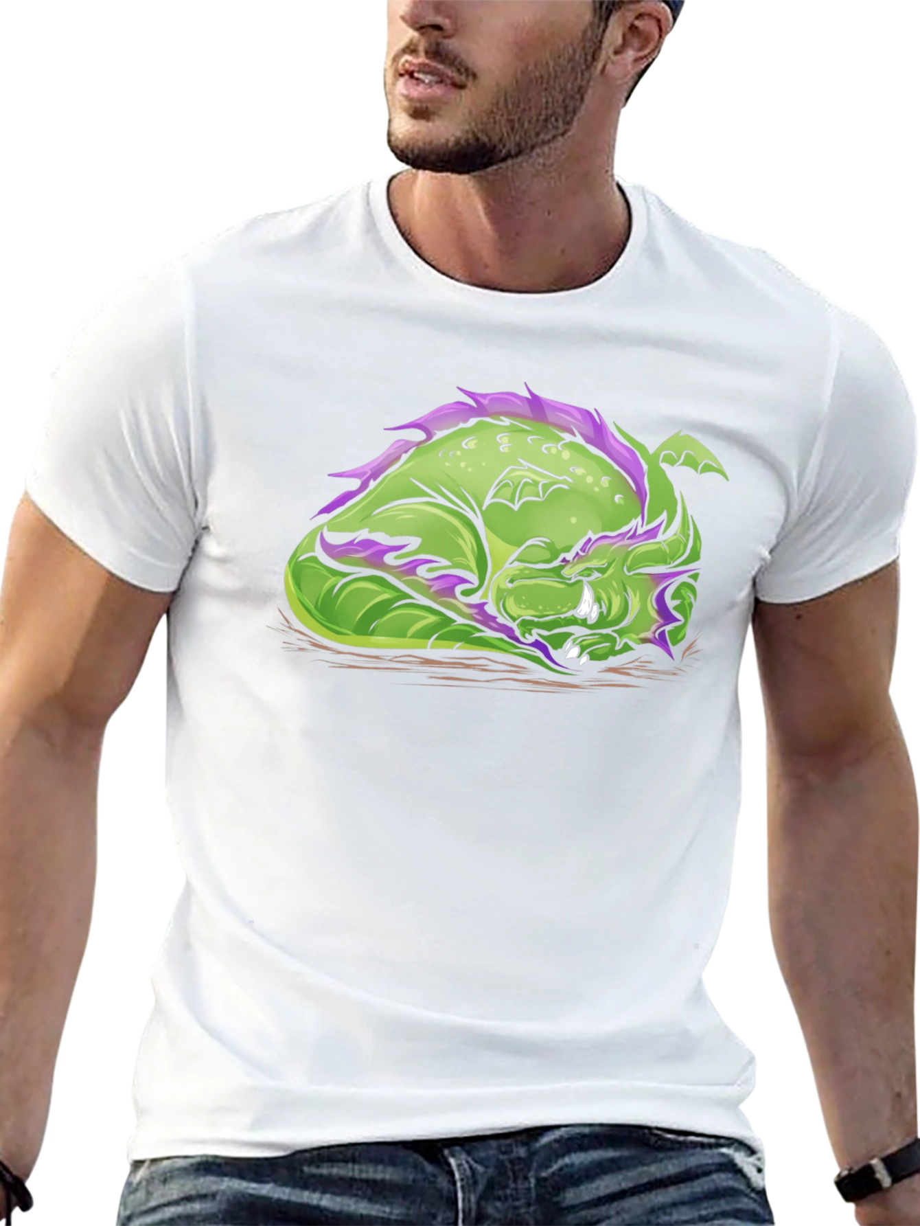 Sleeping Dragon Graphic Tee - Black