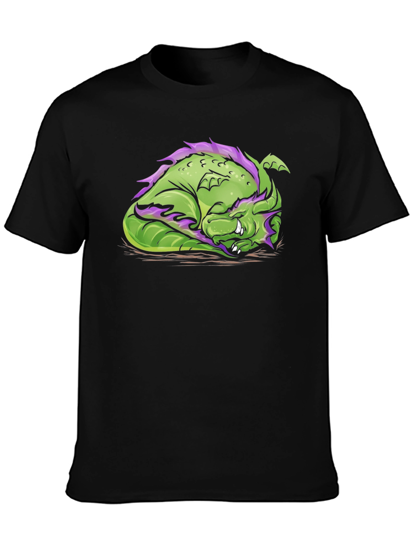 Sleeping Dragon Graphic Tee - Black