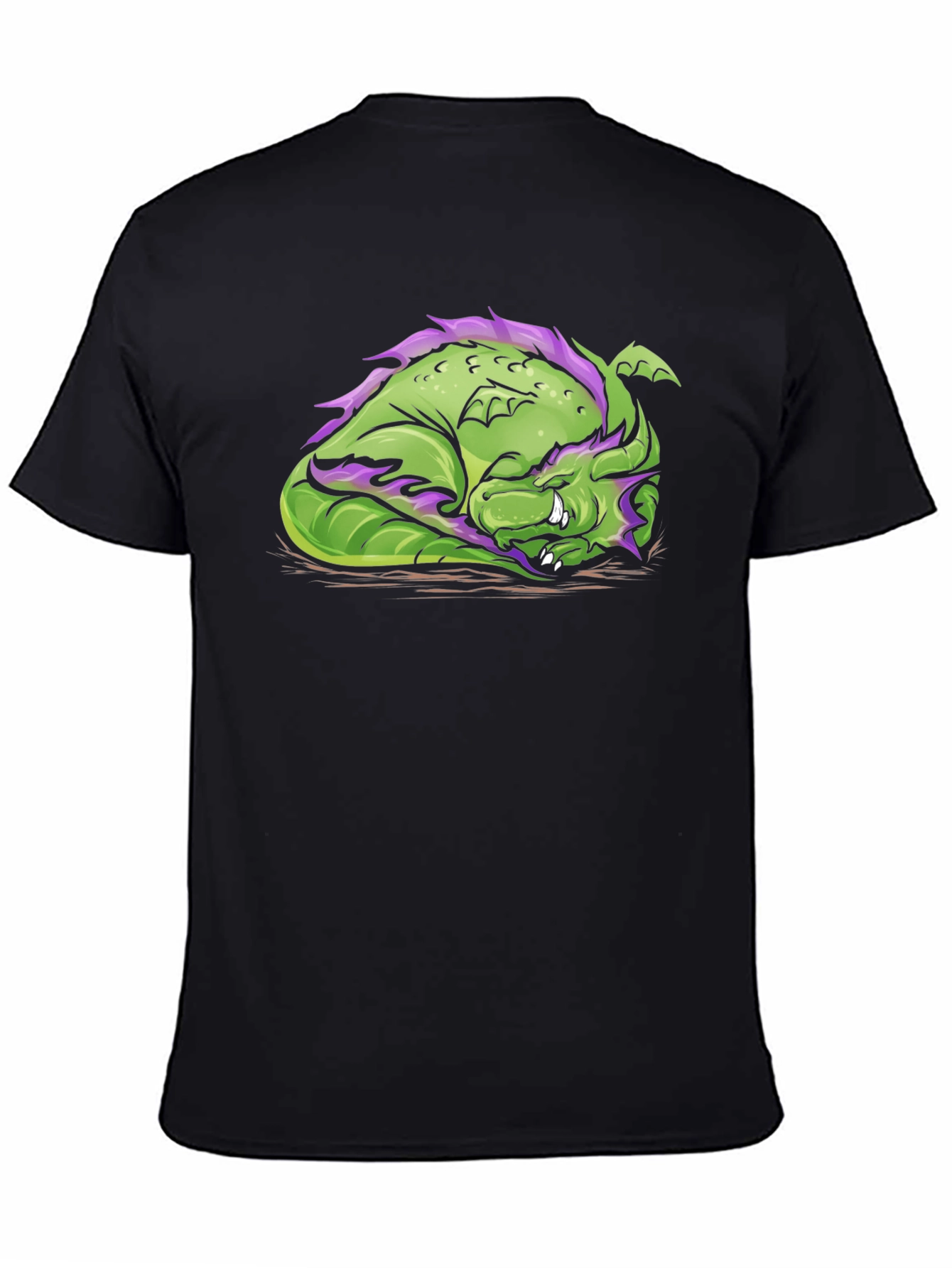 Sleeping Dragon Graphic Tee - Black