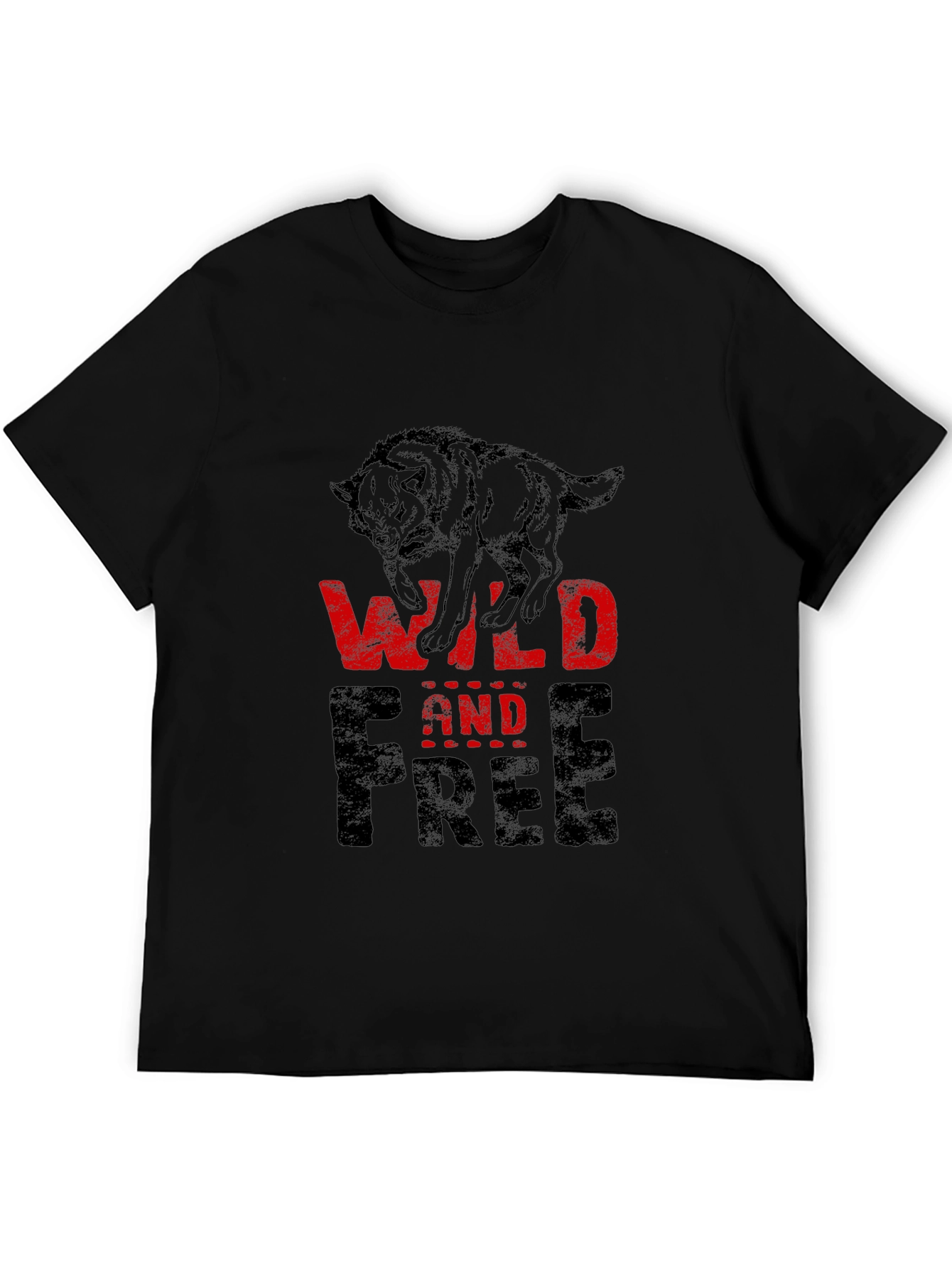 Wild and Free Wolf Graphic T-Shirt