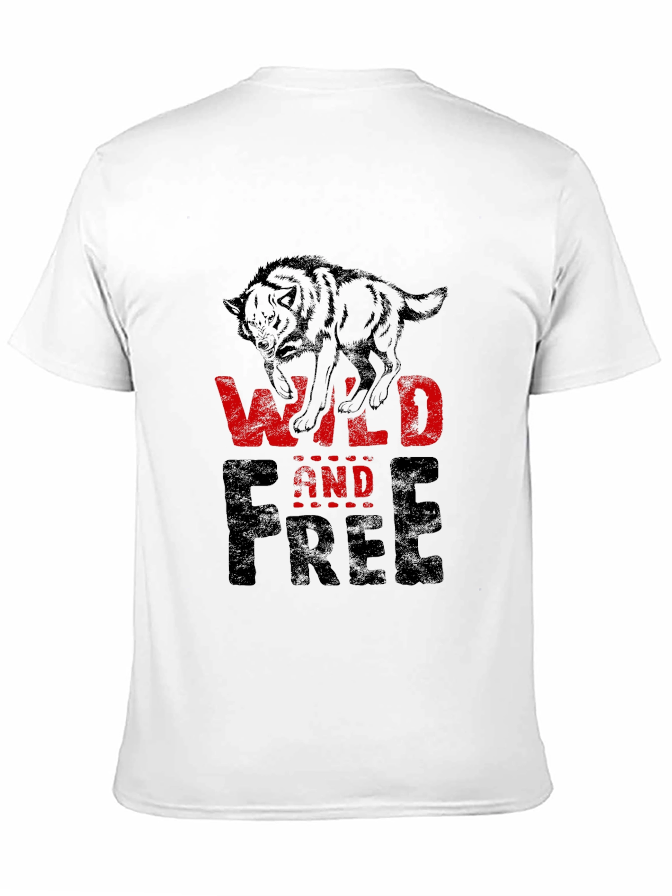 Wild and Free Wolf Graphic T-Shirt