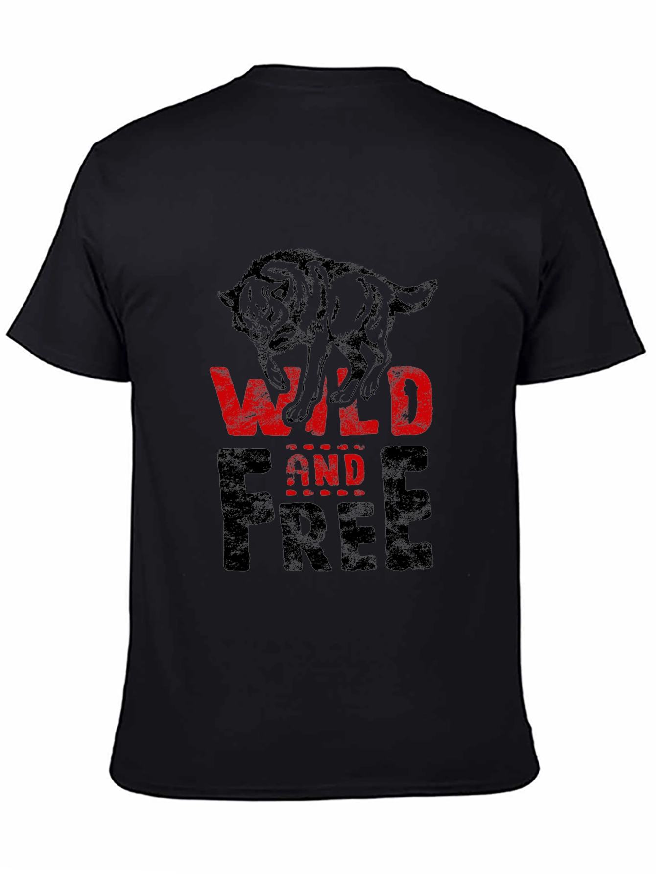 Wild and Free Wolf Graphic T-Shirt