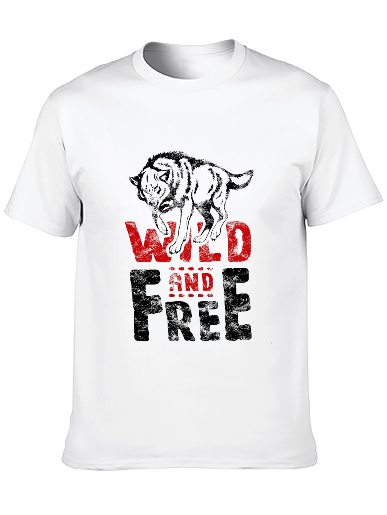 Wild and Free Wolf Graphic T-Shirt