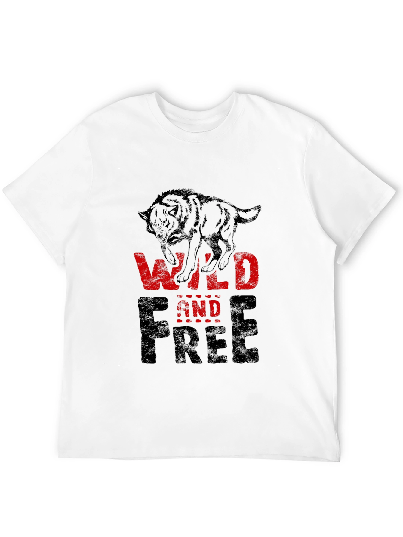 Wild and Free Wolf Graphic T-Shirt