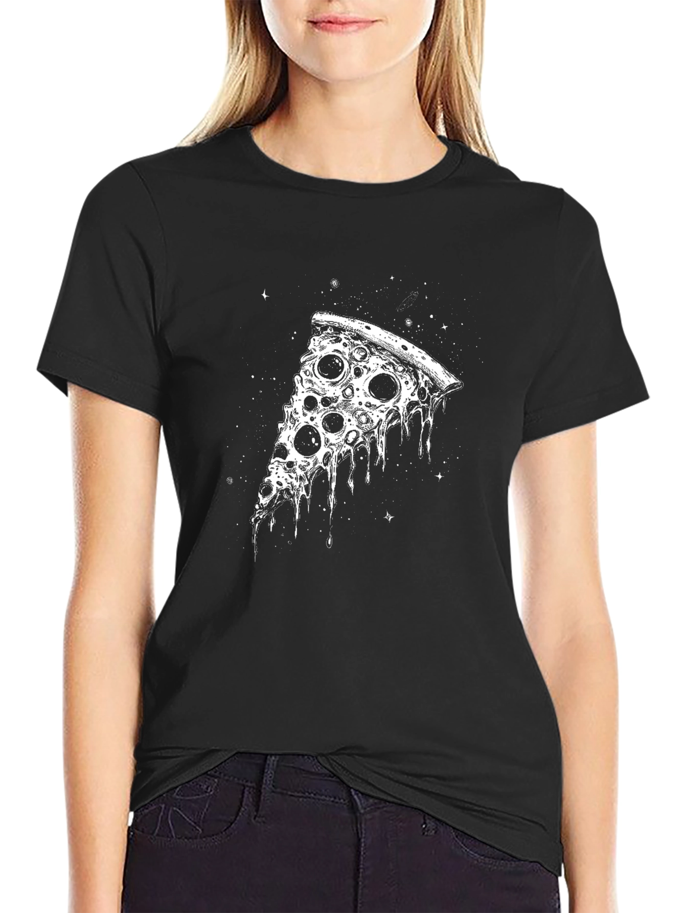Cosmic Pizza Graphic T-Shirt