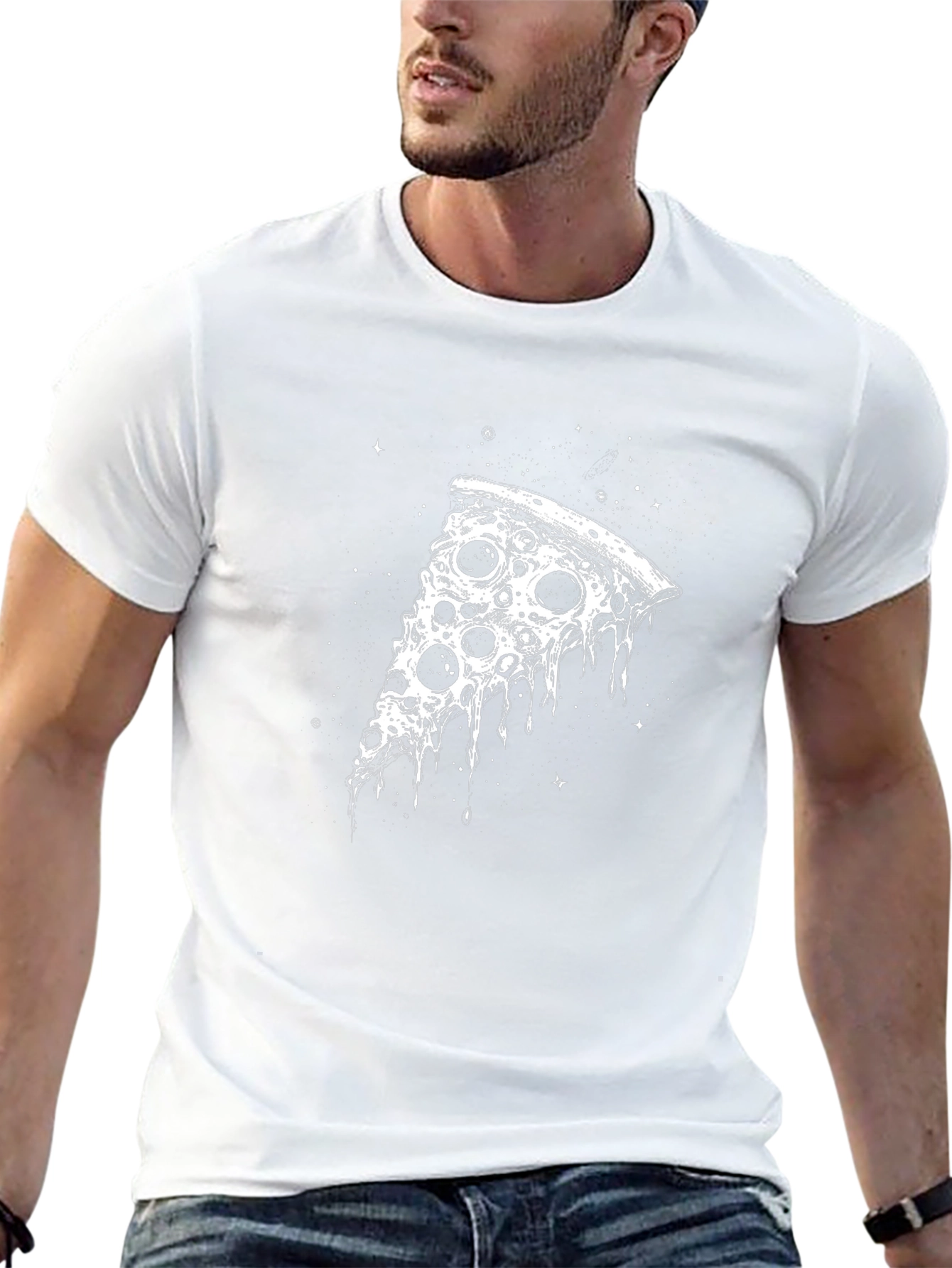 Cosmic Pizza Graphic T-Shirt