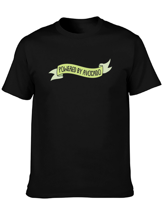 Powered by Avocado T-Shirt - Black Graphic Tee