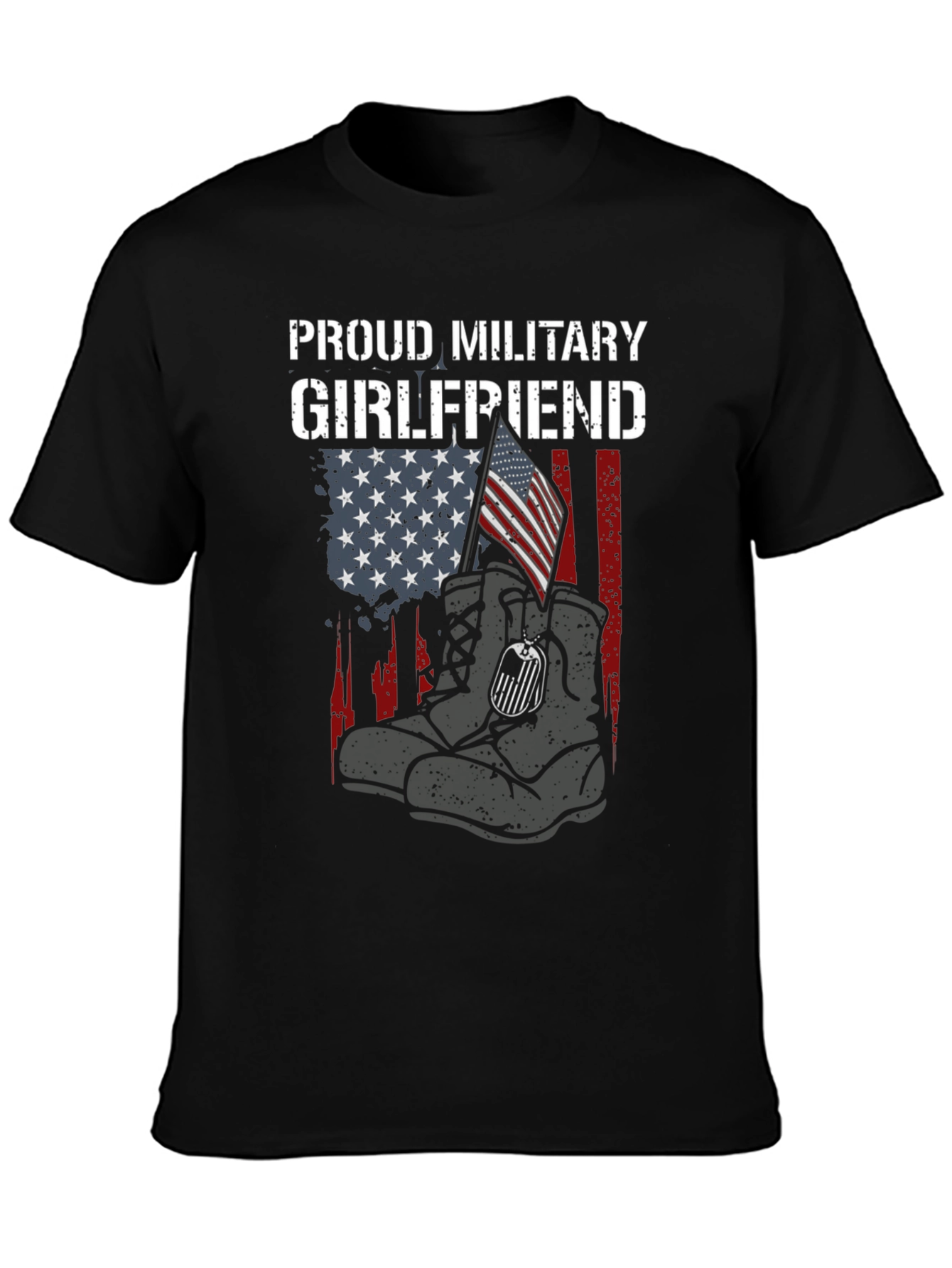 Proud Military Girlfriend Graphic Tee