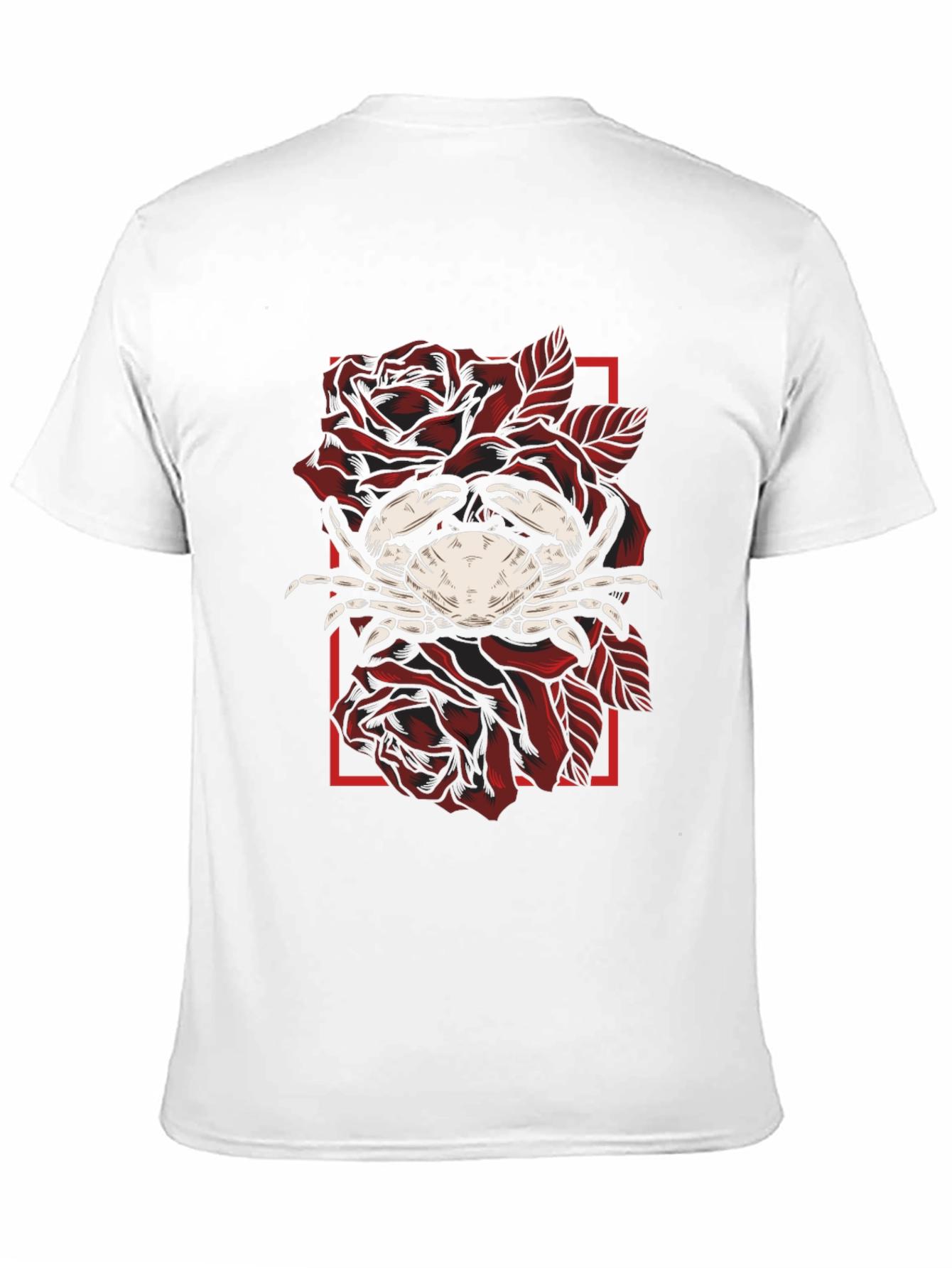 Crab & Roses Graphic Tee - Mens Black T-Shirt